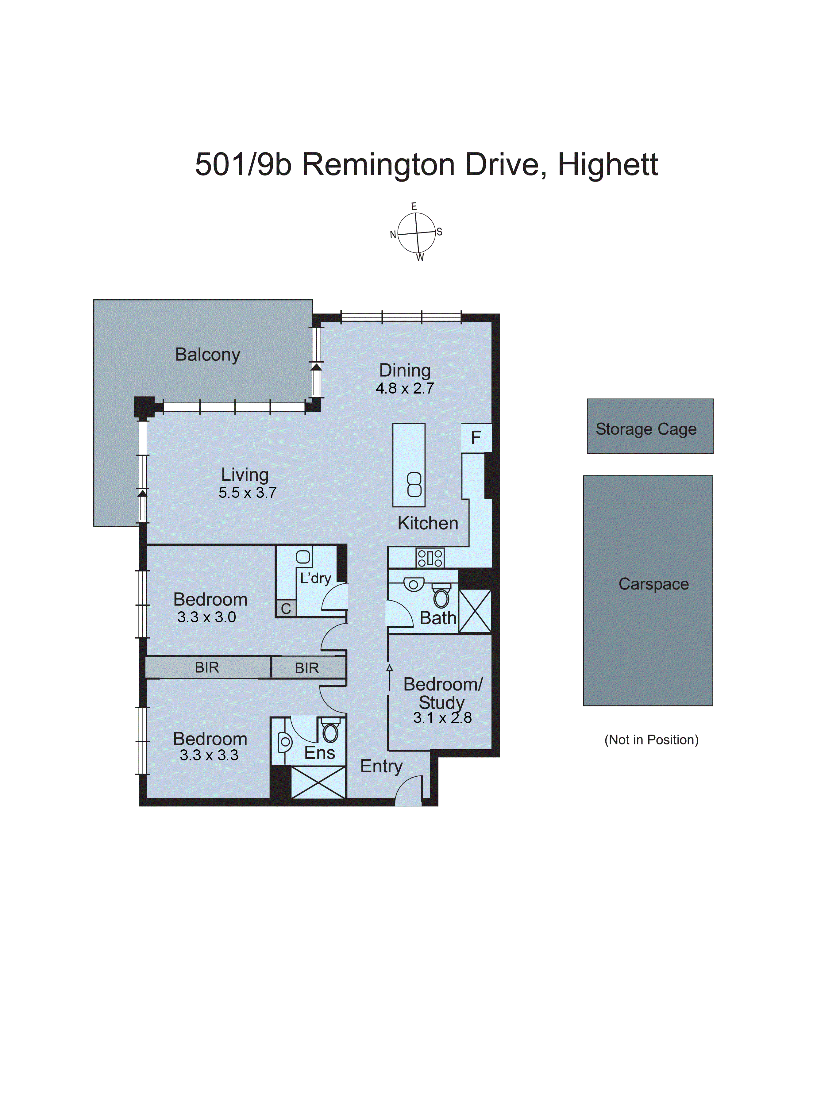 501/9B Remington Drive, Highett VIC 3190 - Floorplan