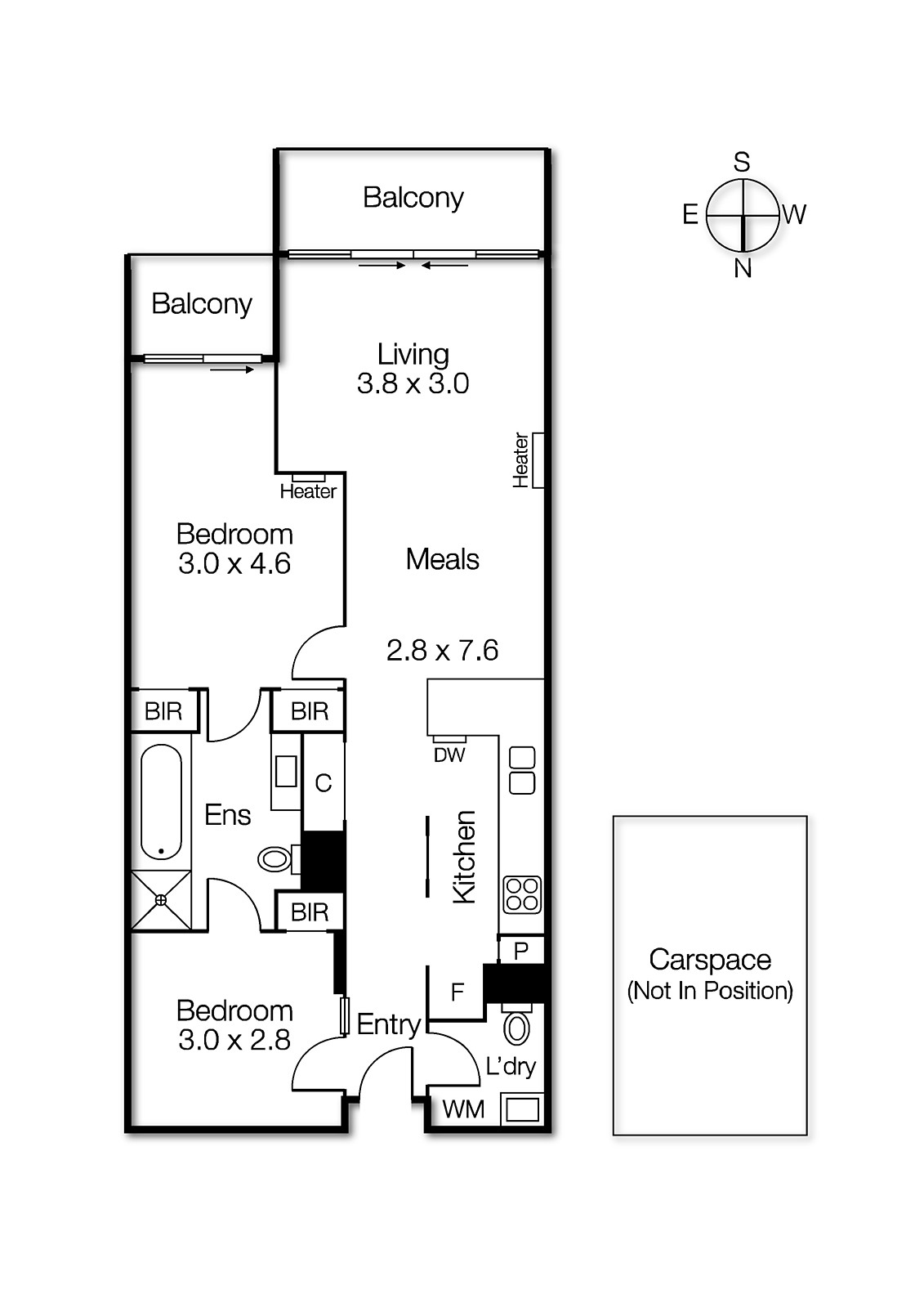 503/60 Siddeley Street, Docklands VIC 3008 - Floorplan