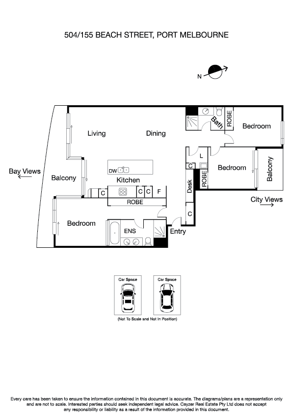 504/155 Beach Street, PORT MELBOURNE VIC 3207 - Floorplan