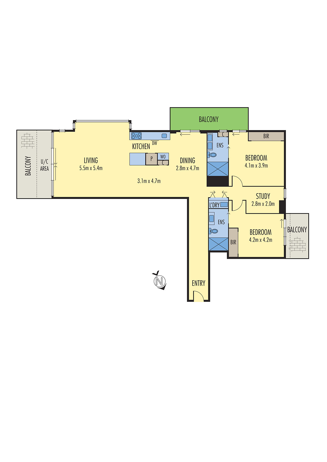 505/120 Brougham Street, Geelong VIC 3220 - Floorplan