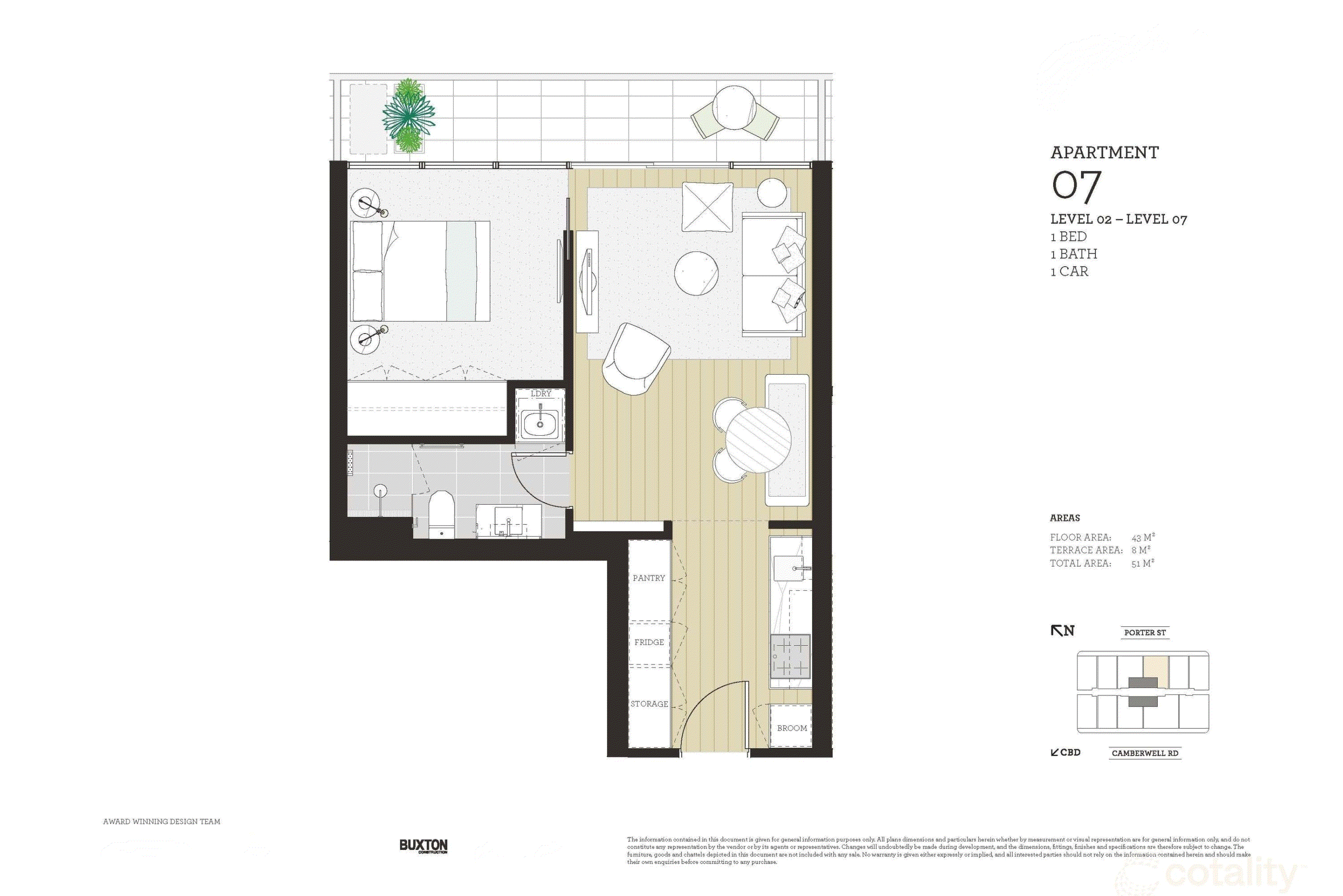 506/1 Porter Street, Hawthorn East VIC 3123 - Floorplan
