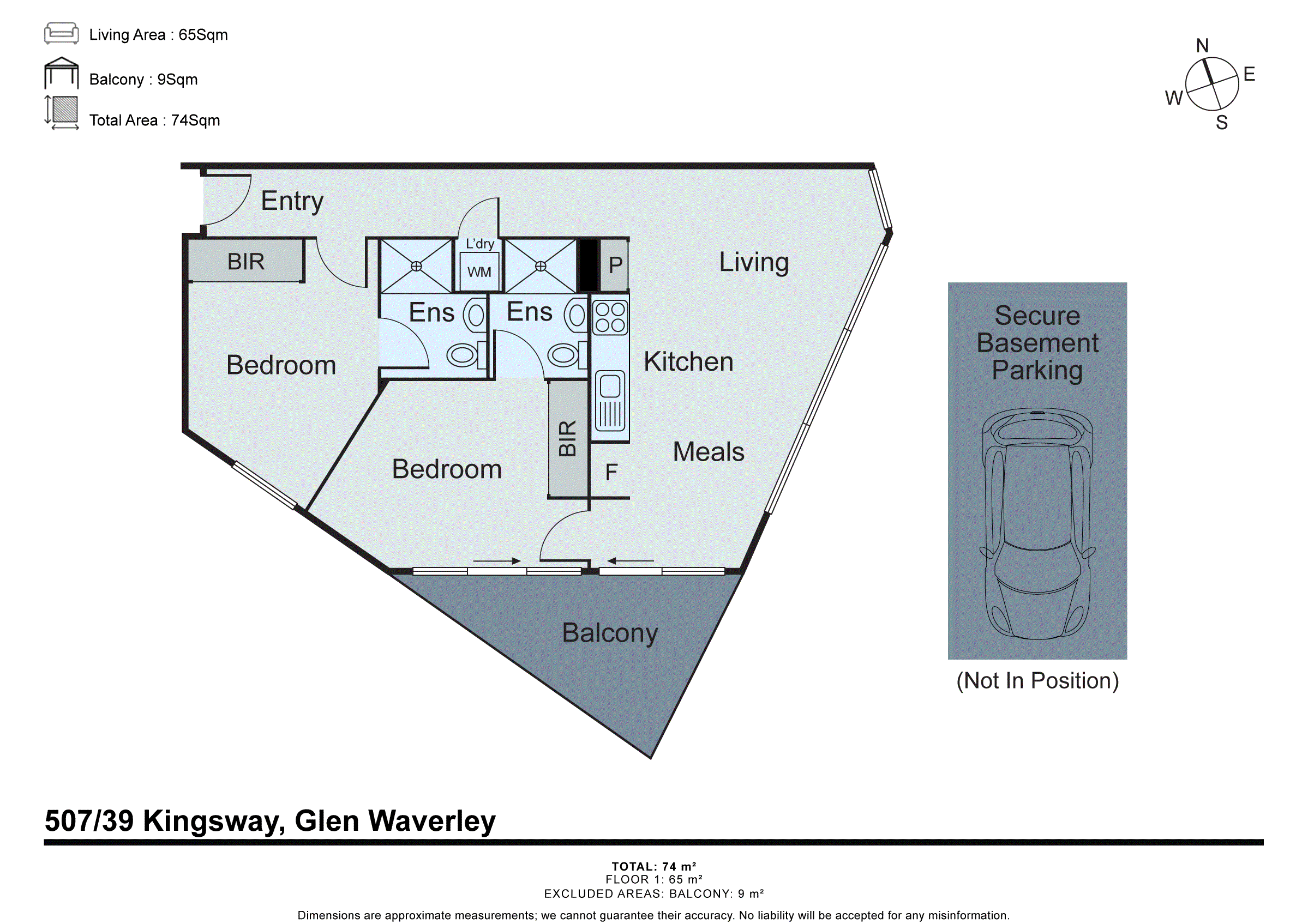 507/39 Kingsway, Glen Waverley VIC 3150 - Floorplan