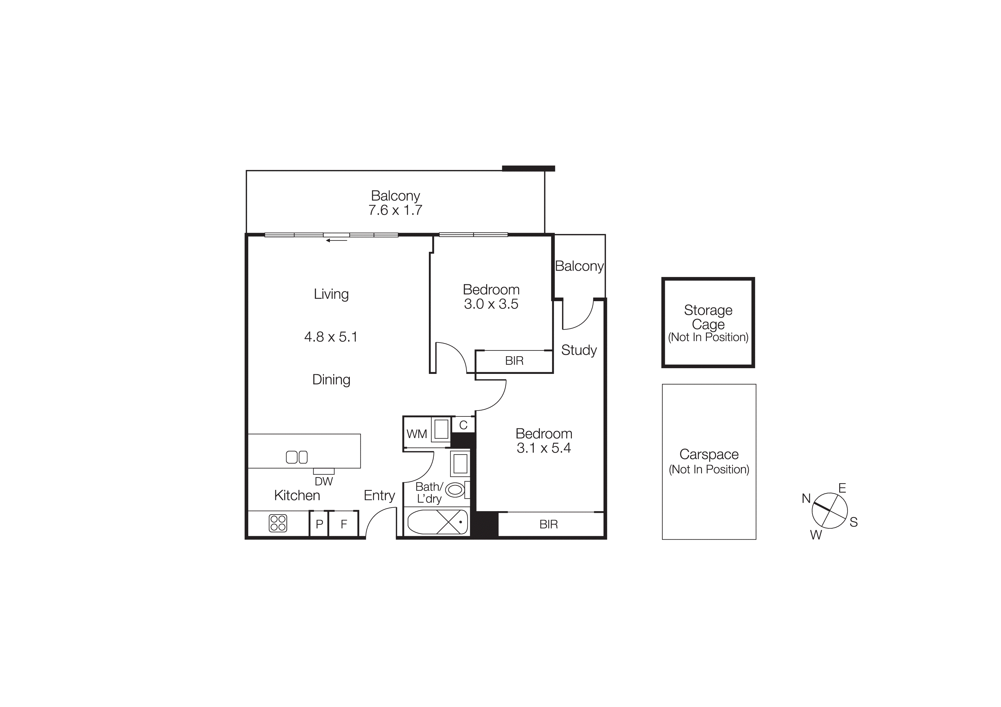 508/55 Queens Road, Melbourne VIC 3004 - Floorplan