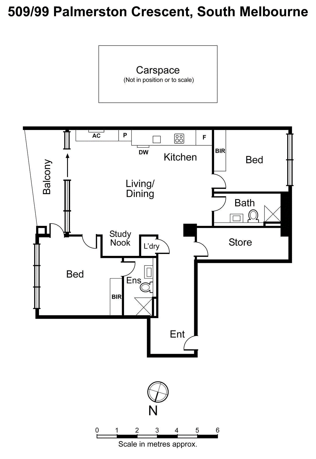 509/99 Palmerston Crescent, South Melbourne VIC 3205 - Floorplan