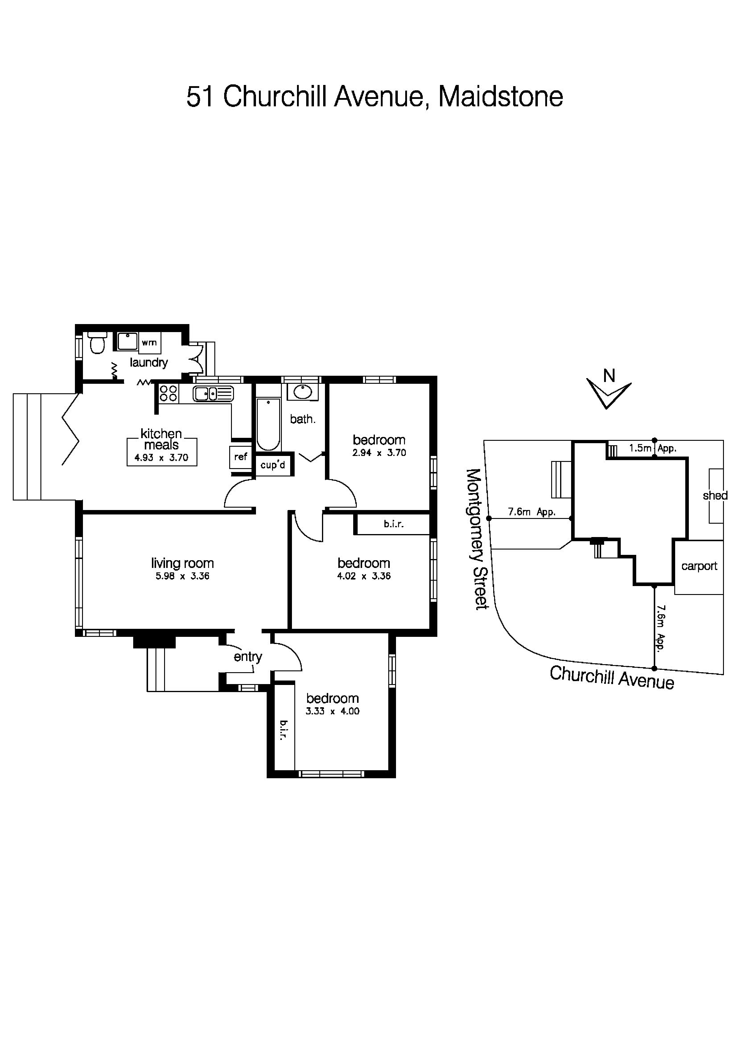 51 Churchill Avenue, MAIDSTONE VIC 3012 - Floorplan