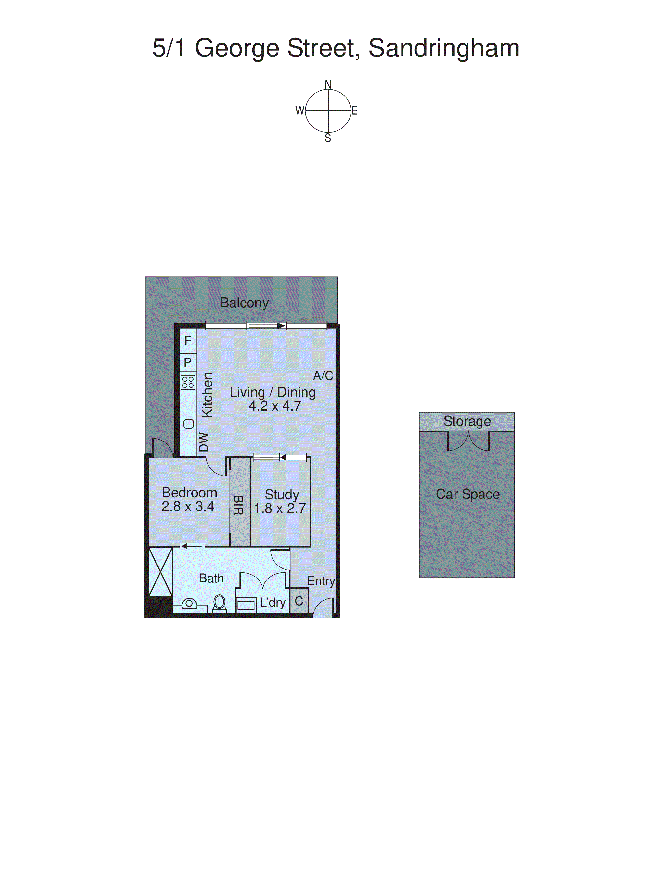 5/1 George Street, Sandringham VIC 3191 - Floorplan