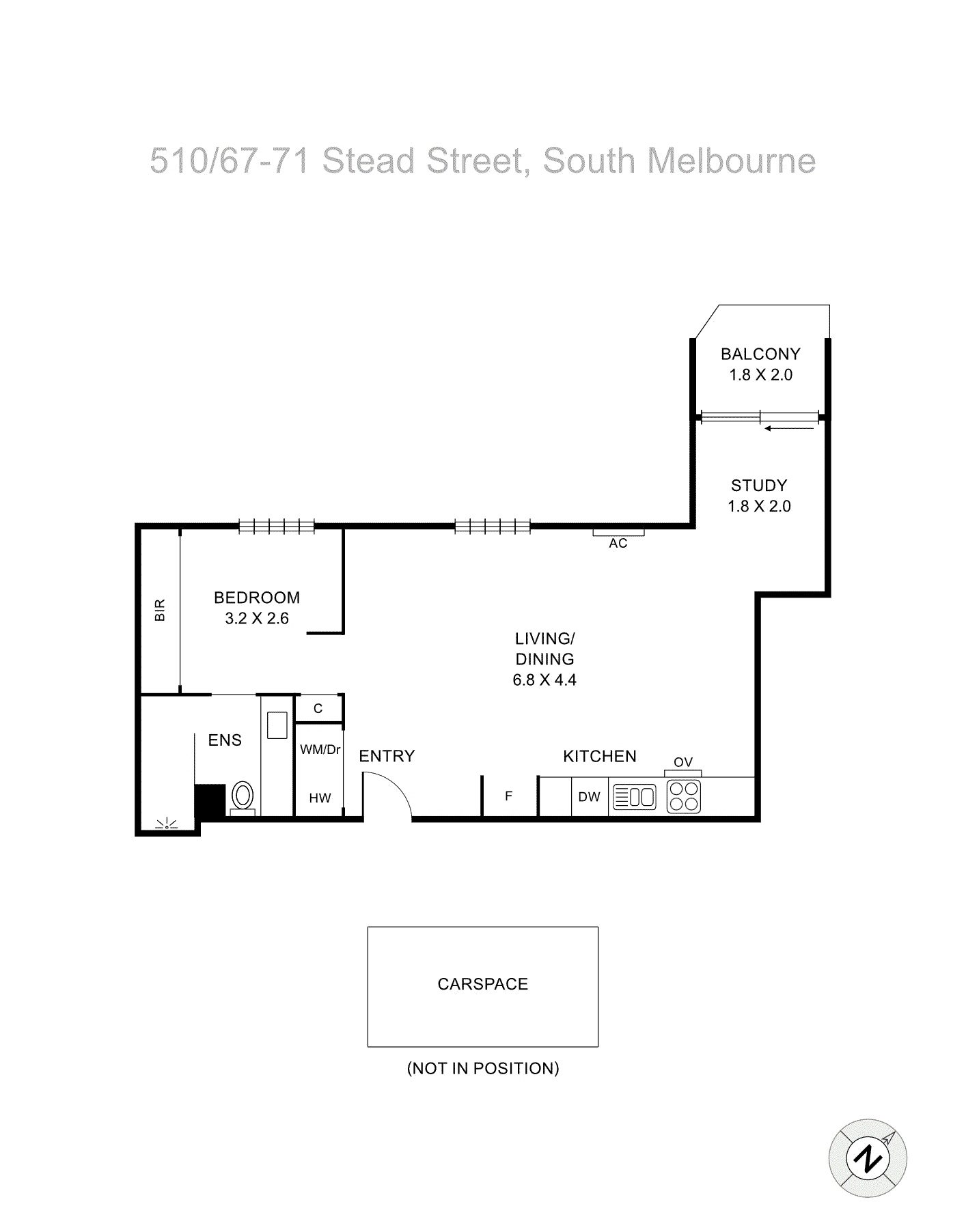 510/69-71 Stead Street, South Melbourne VIC 3205 - Floorplan