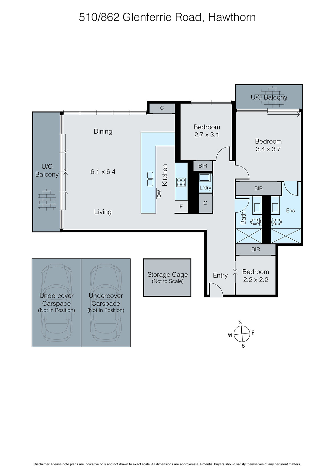 510/862 Glenferrie Road, Hawthorn VIC 3122 - Floorplan