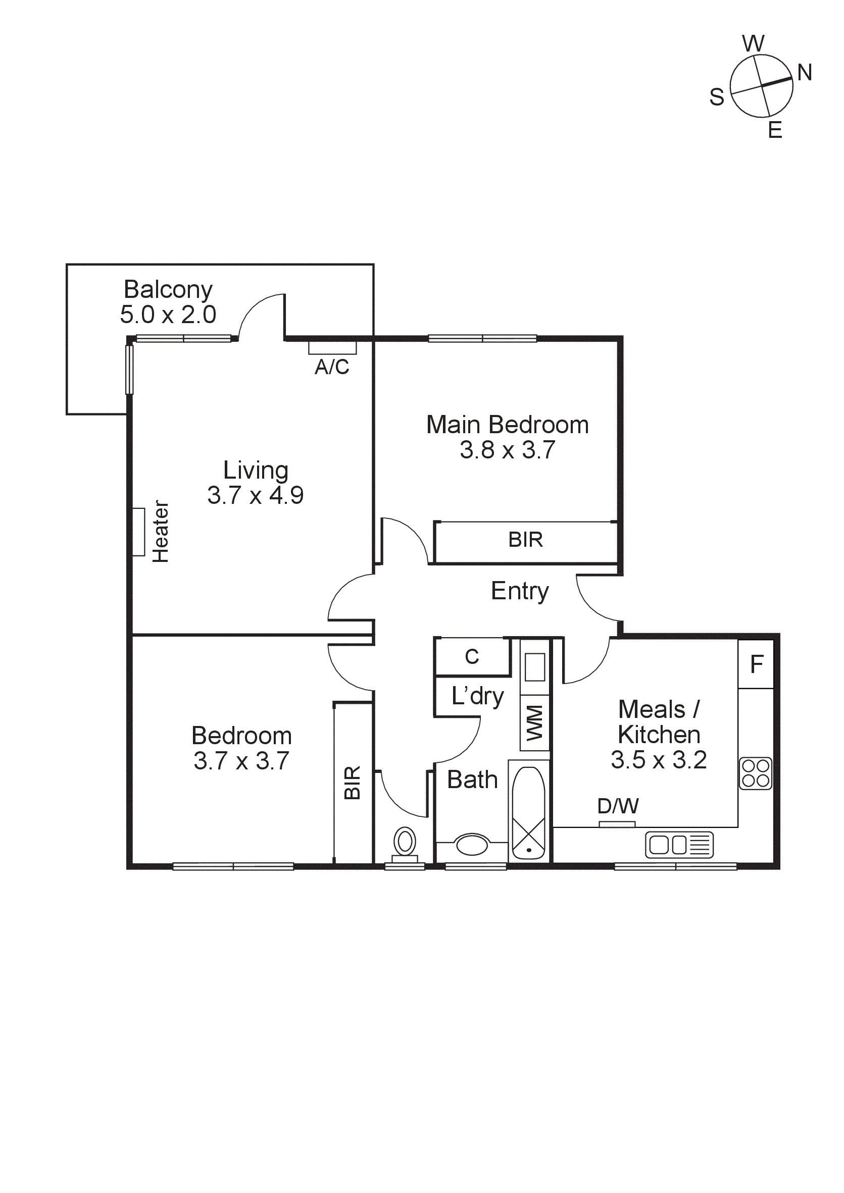 5/125 Glen Huntly Road, Elwood VIC 3184 - Floorplan
