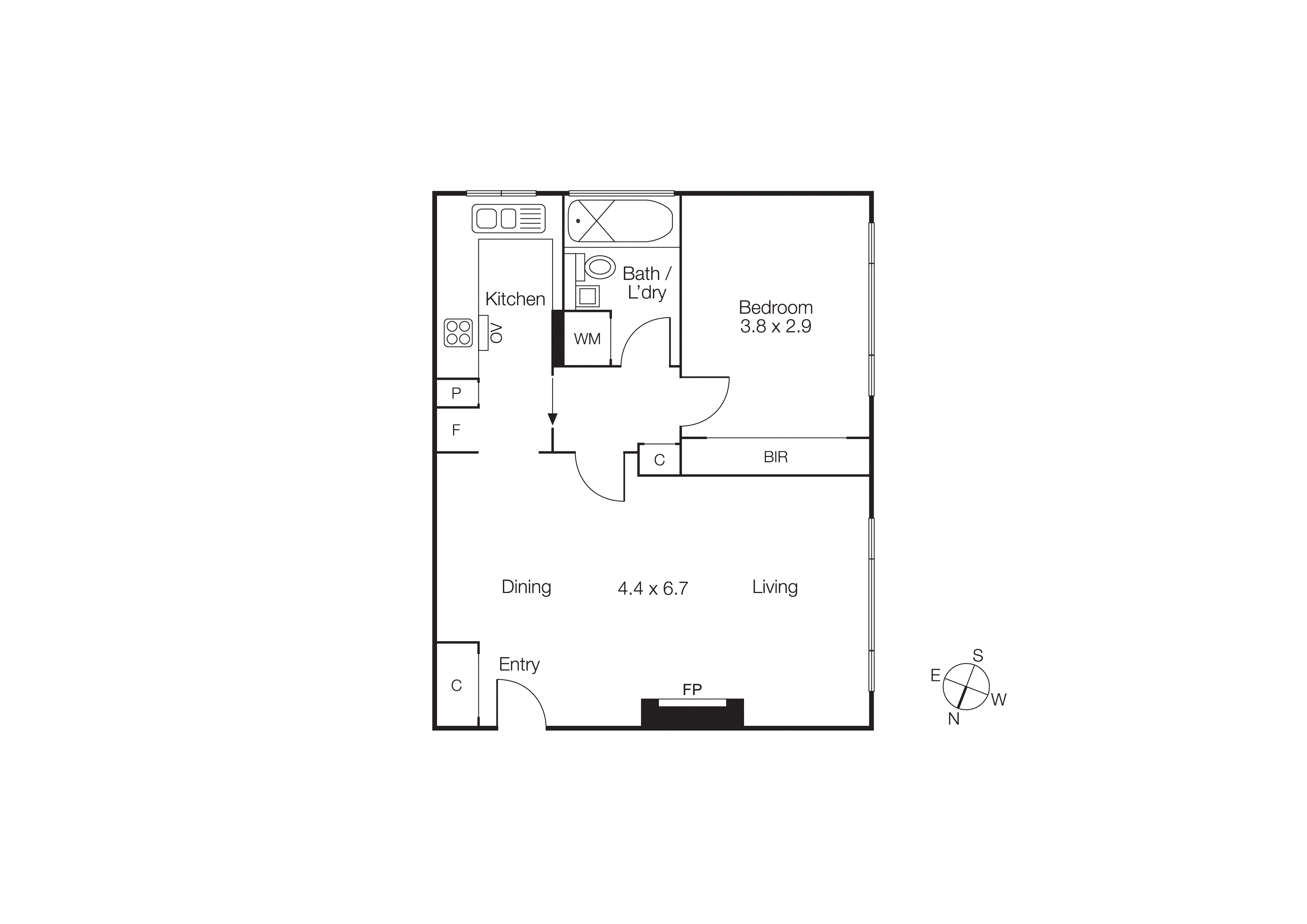 5/13A Hartpury Avenue, Elwood VIC 3184 - Floorplan