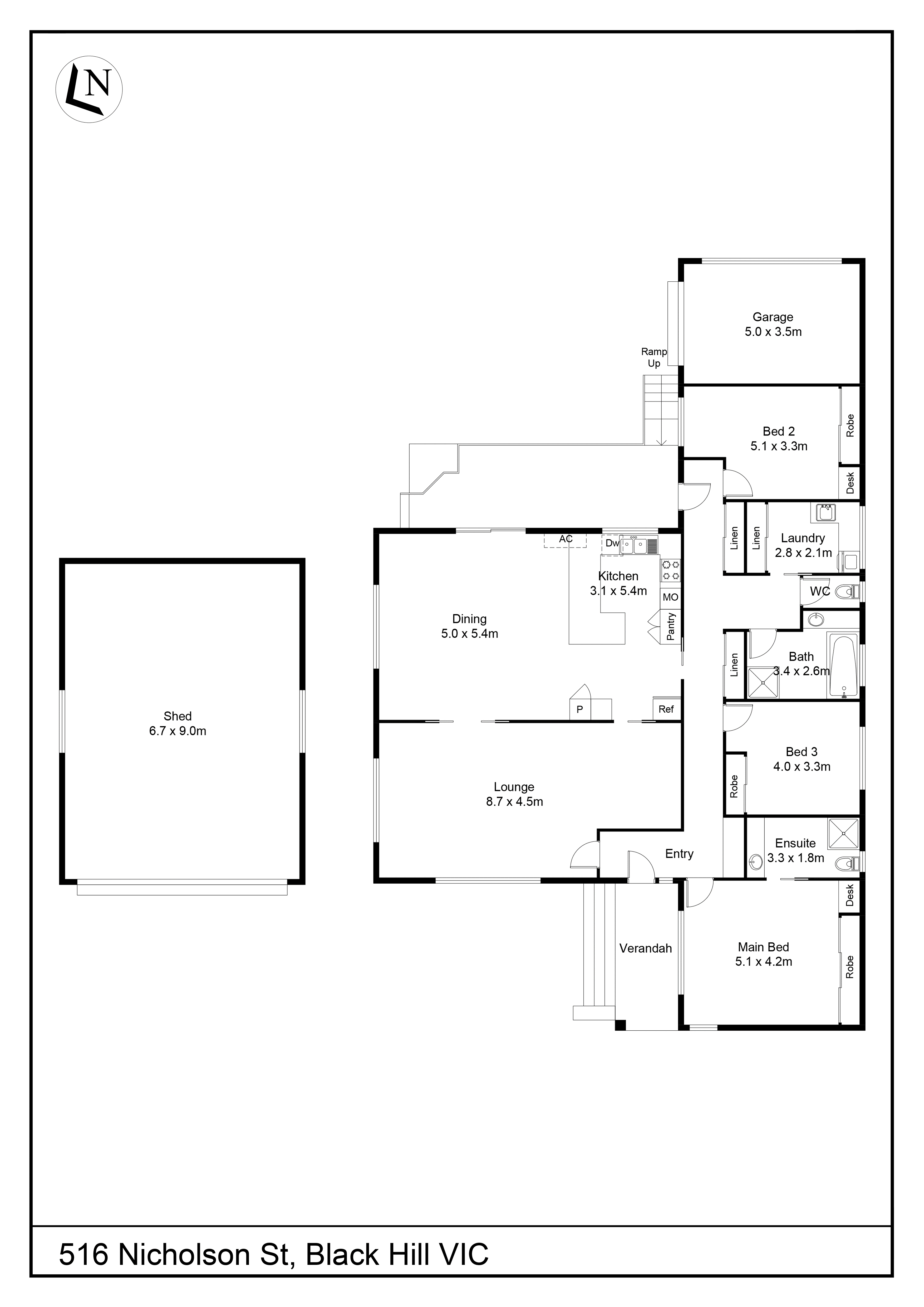 516 Nicholson Street, Black Hill VIC 3350 - Floorplan