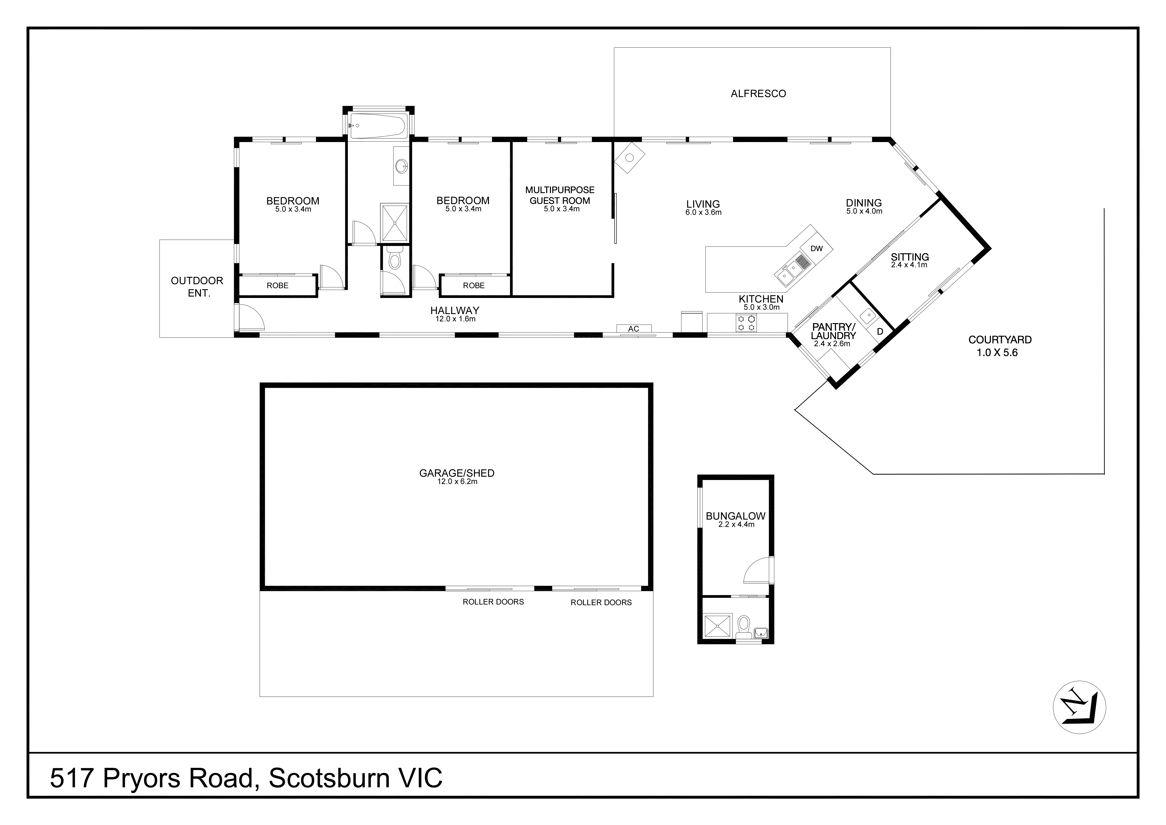 517 Pryors Road, Scotsburn VIC 3352 - Floorplan