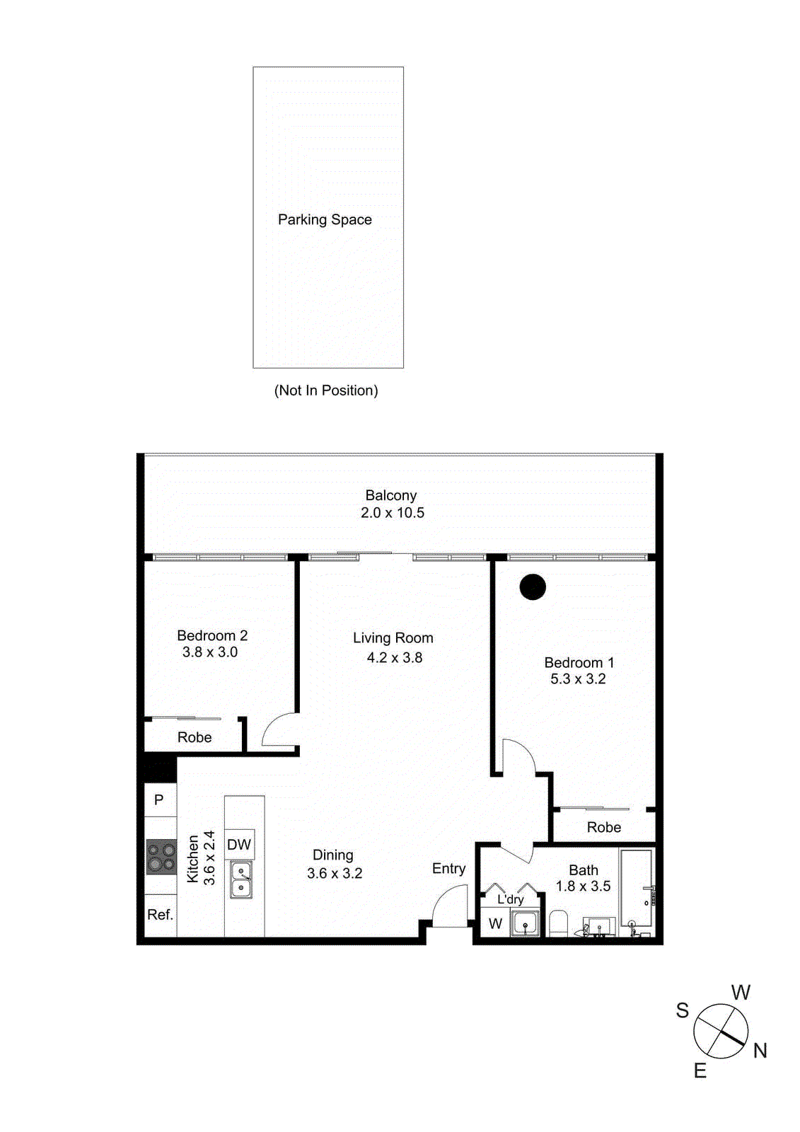 517/55 Queens Road, Melbourne VIC 3004 - Floorplan