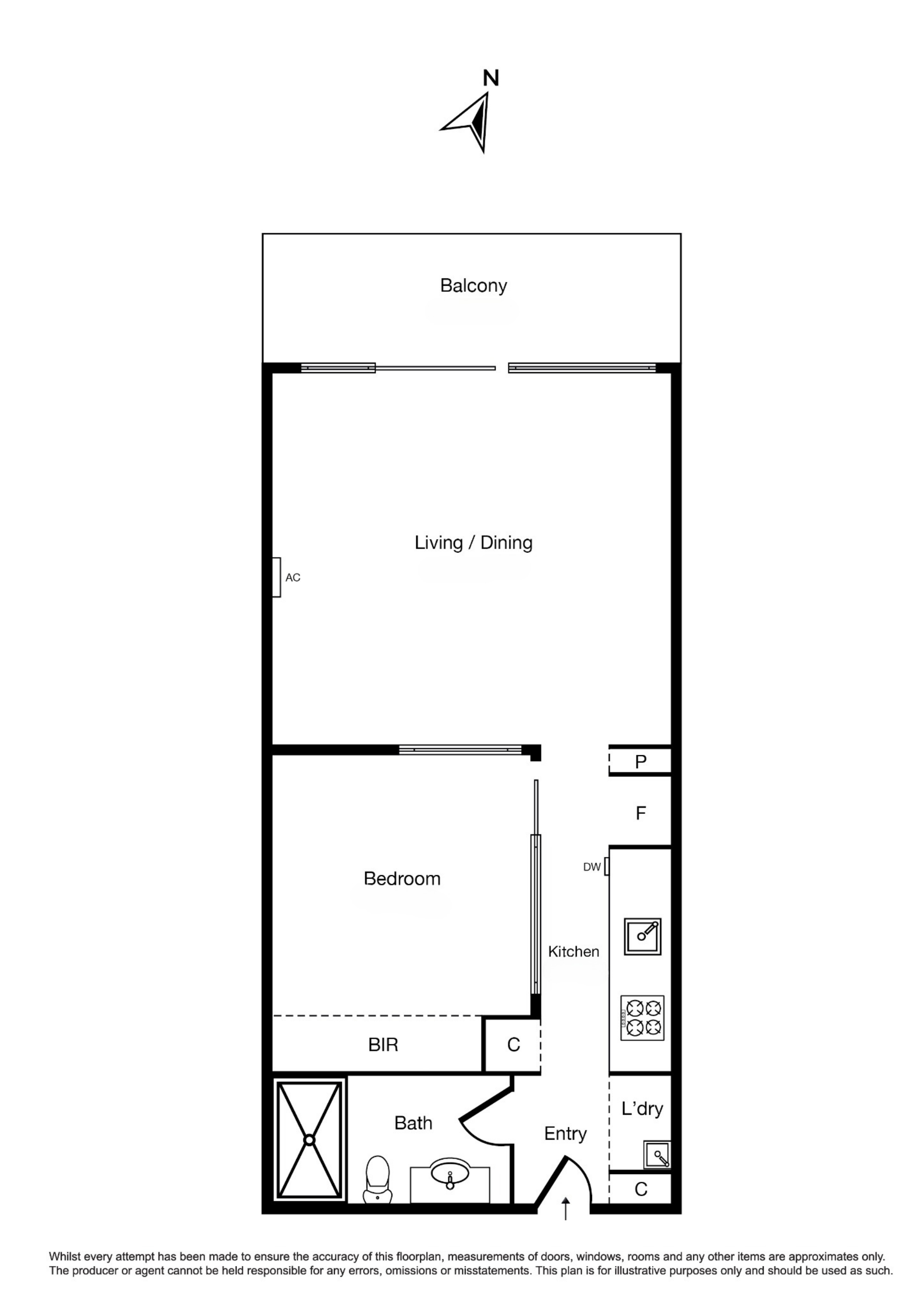 519/163 Fitzroy Street, St Kilda VIC 3182 - Floorplan