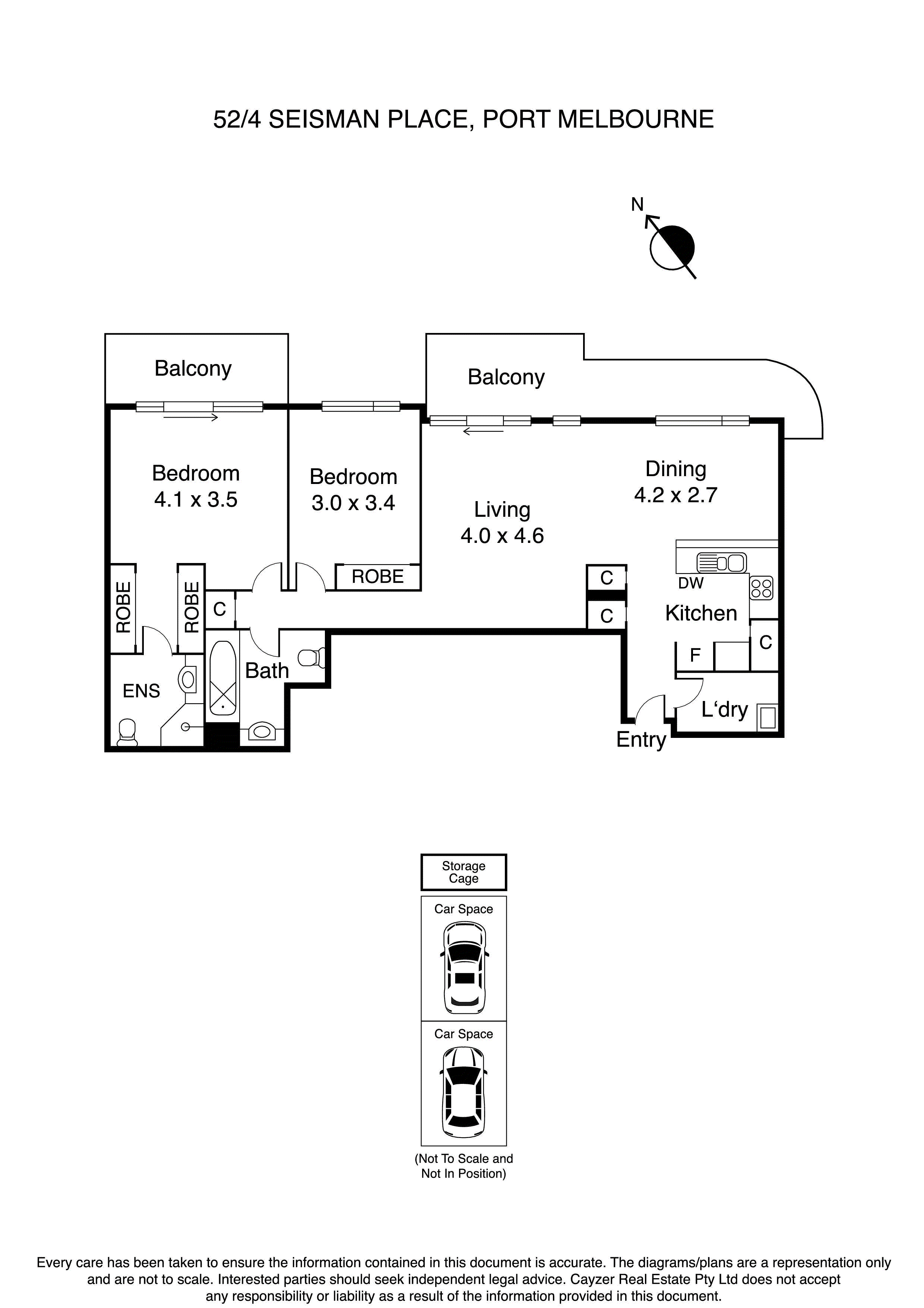 52/4 Seisman Place, PORT MELBOURNE VIC 3207 - Floorplan