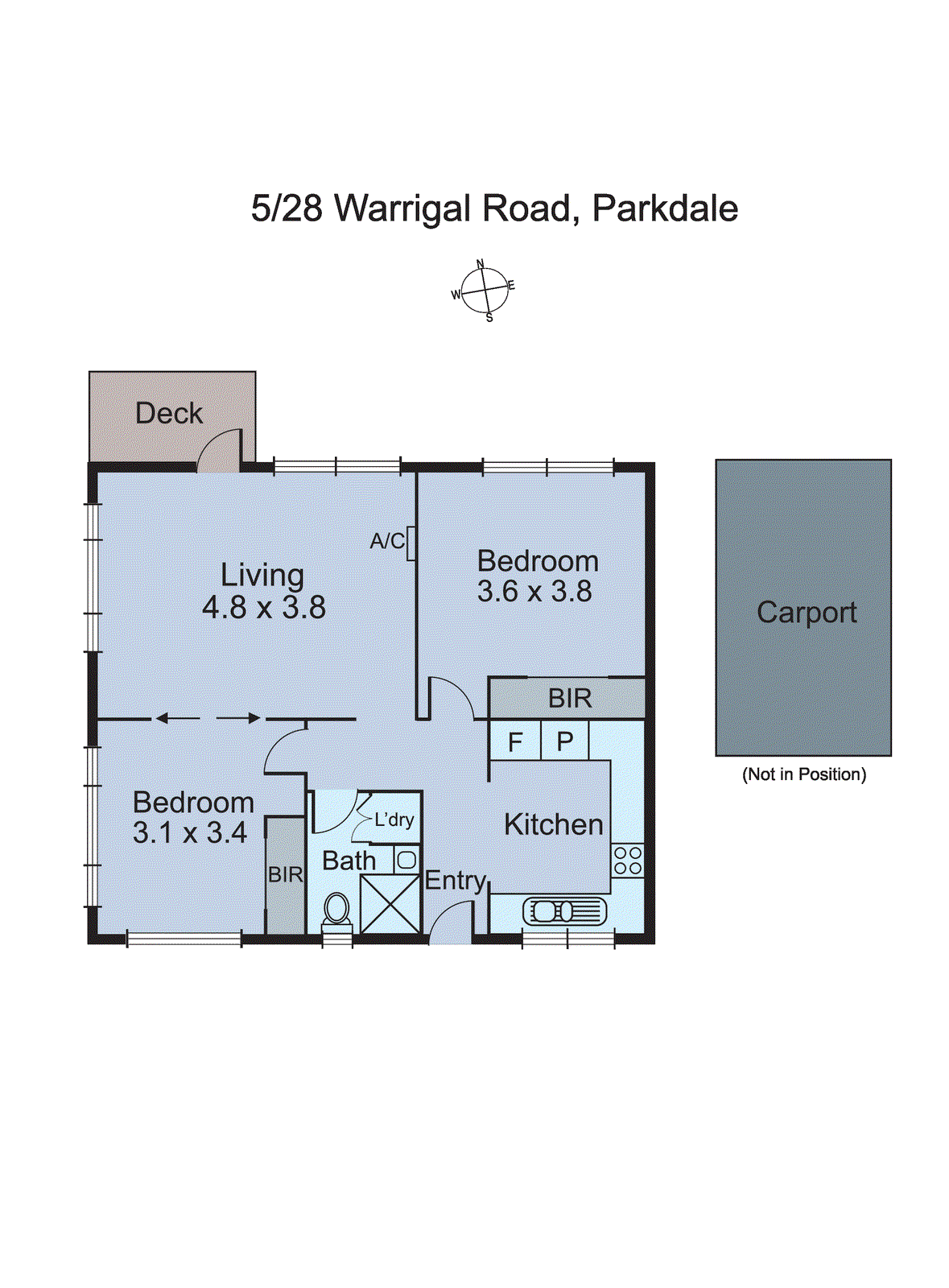 5/28 Warrigal Road, Parkdale VIC 3195 - Floorplan