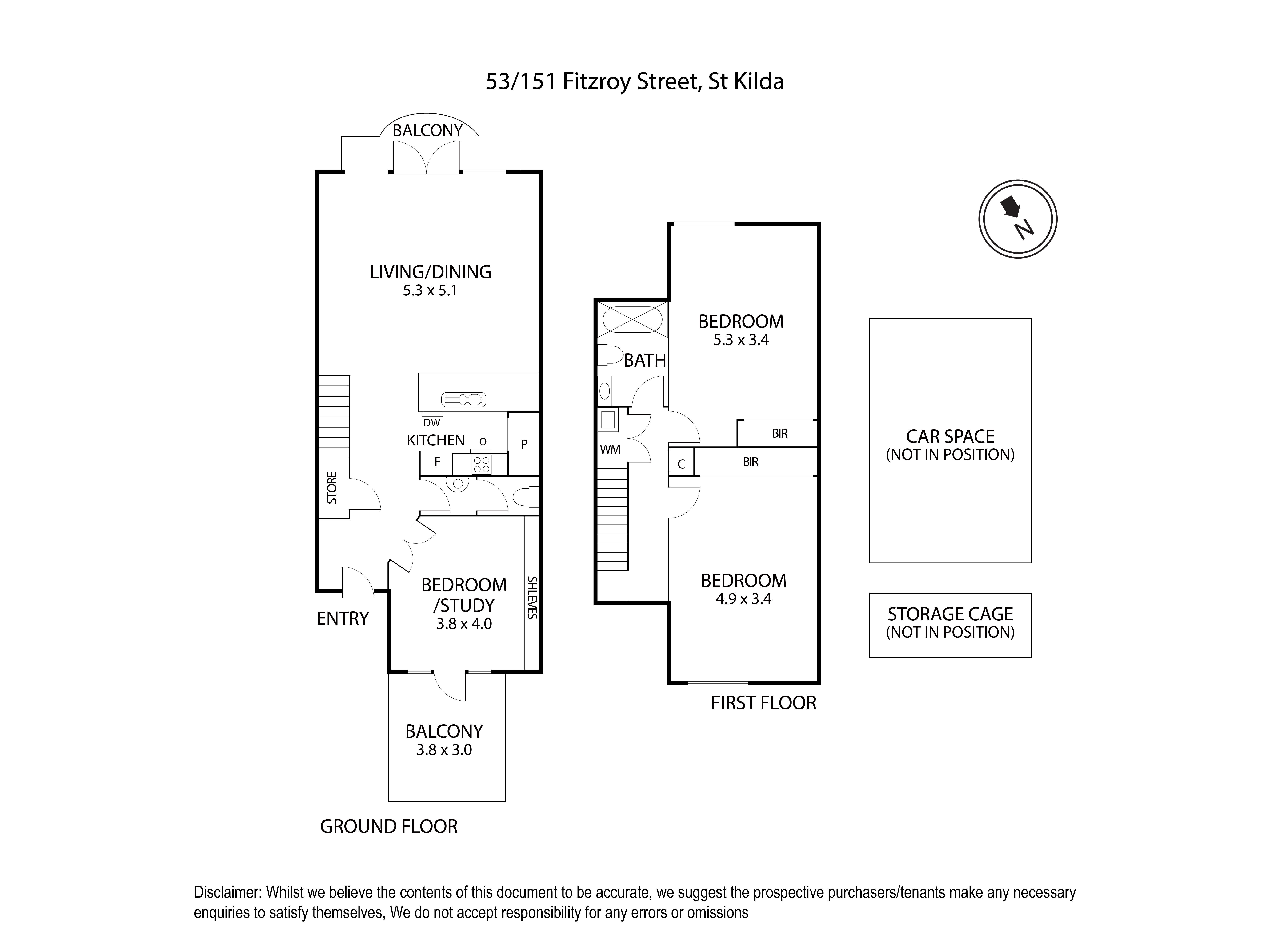 53/151 Fitzroy Street, St Kilda VIC 3182 - Floorplan