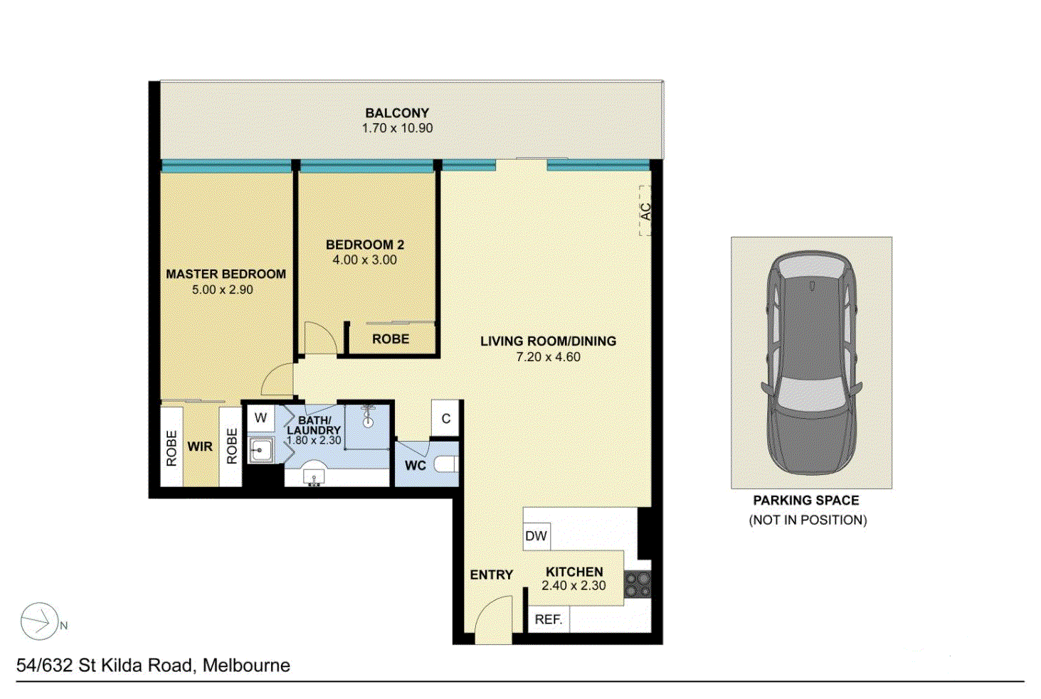 54/632 St Kilda Road, Melbourne VIC 3004 - Floorplan