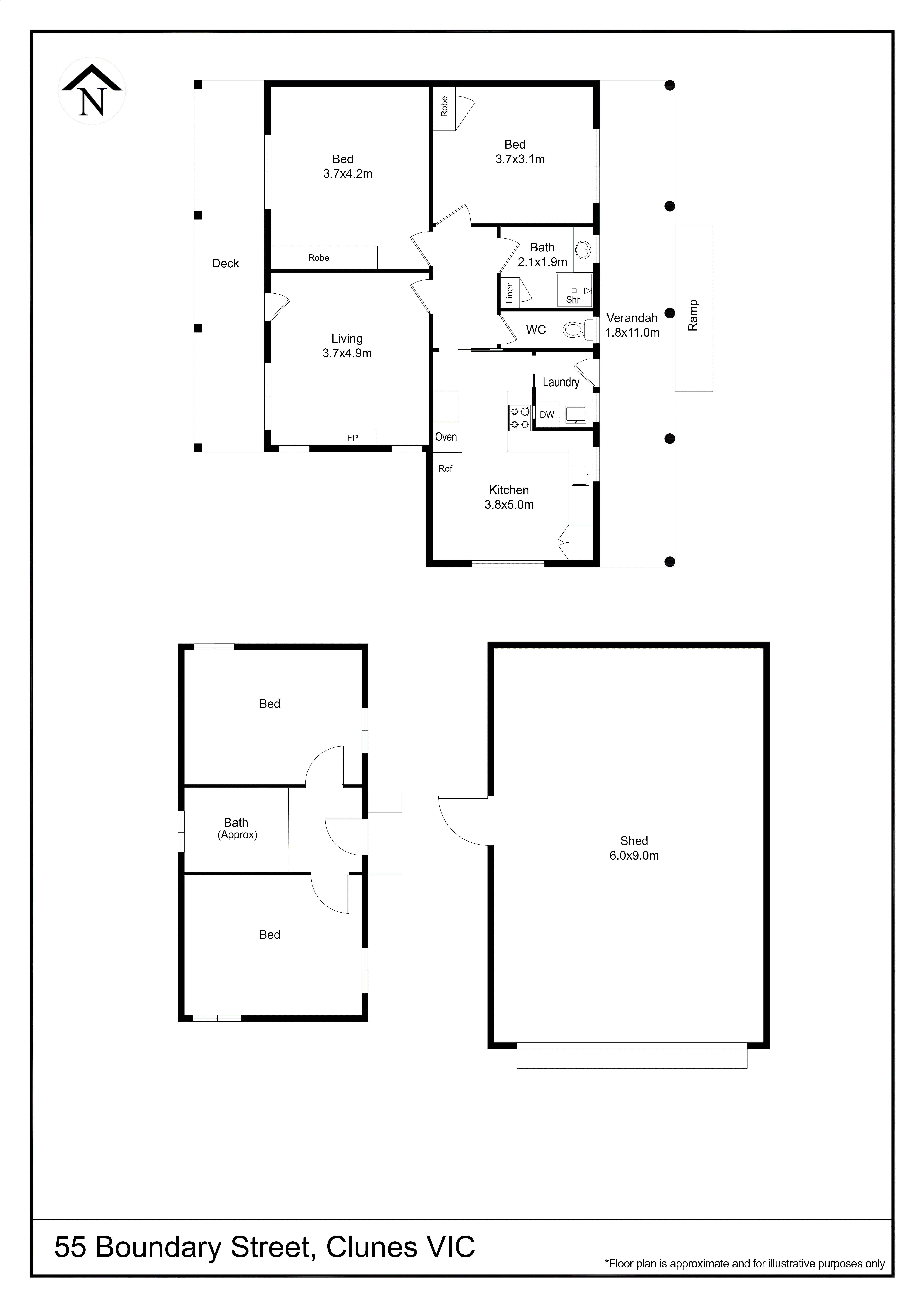 55 Boundary Street, Clunes VIC 3370 - Floorplan