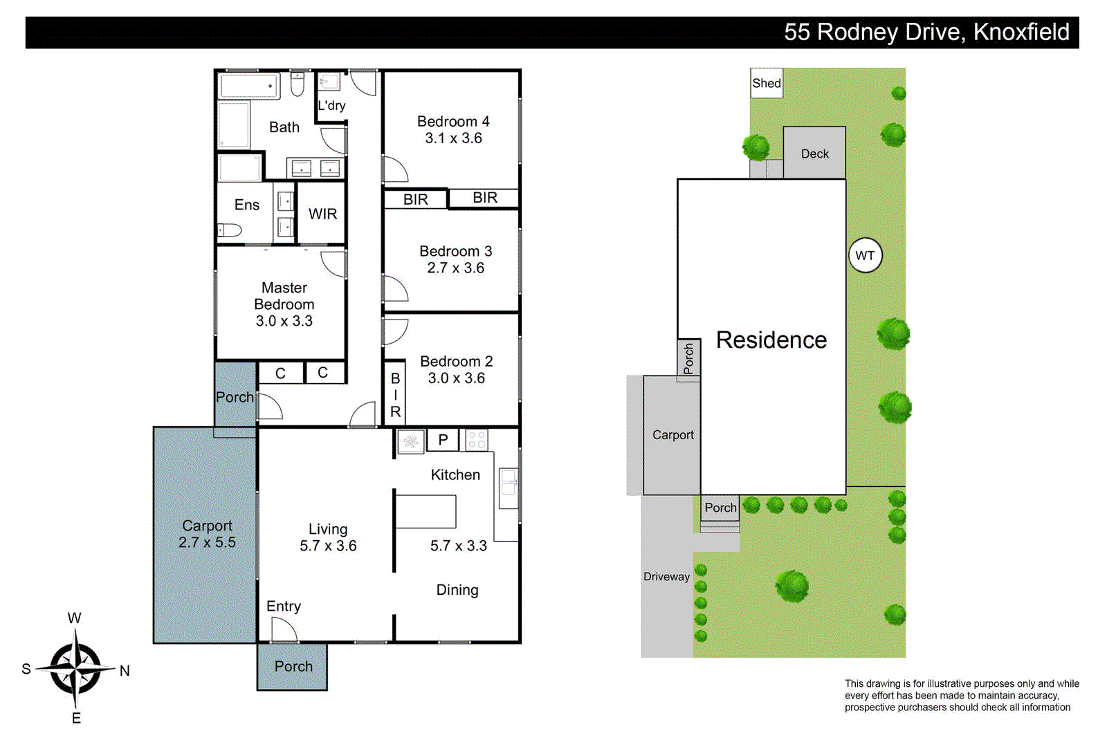 55 Rodney Drive, Knoxfield VIC 3180 - Floorplan