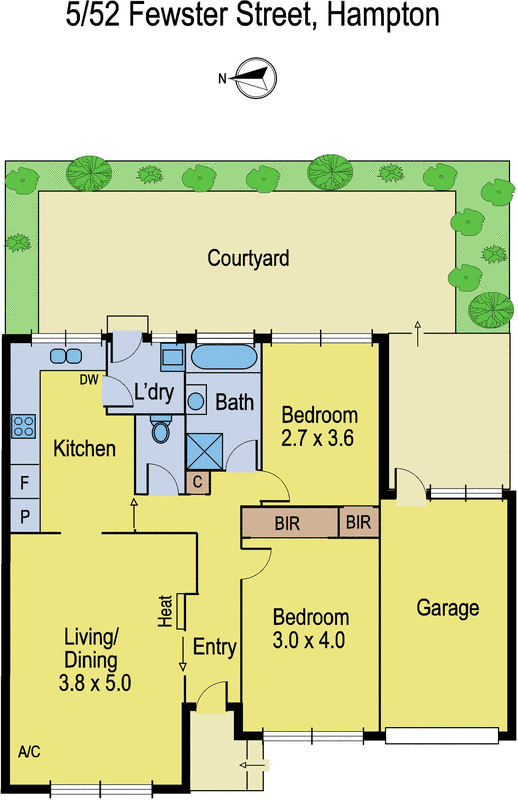 5/52 Fewster Road, Hampton VIC 3188 - Floorplan