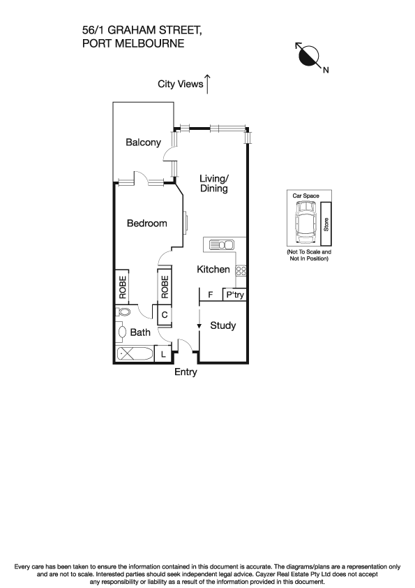 56/1 Graham Street, PORT MELBOURNE VIC 3207 - Floorplan