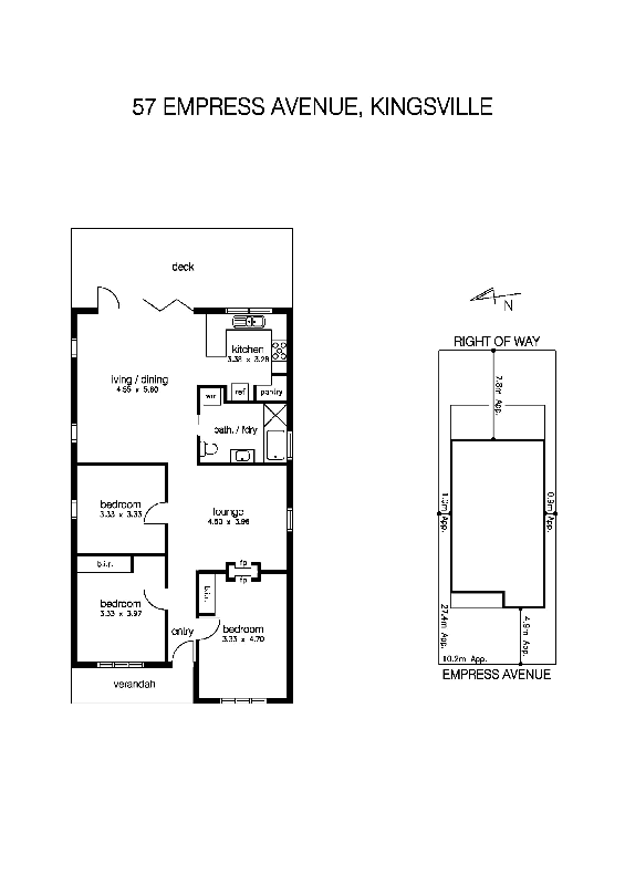 57 Empress Avenue, KINGSVILLE VIC 3012 - Floorplan
