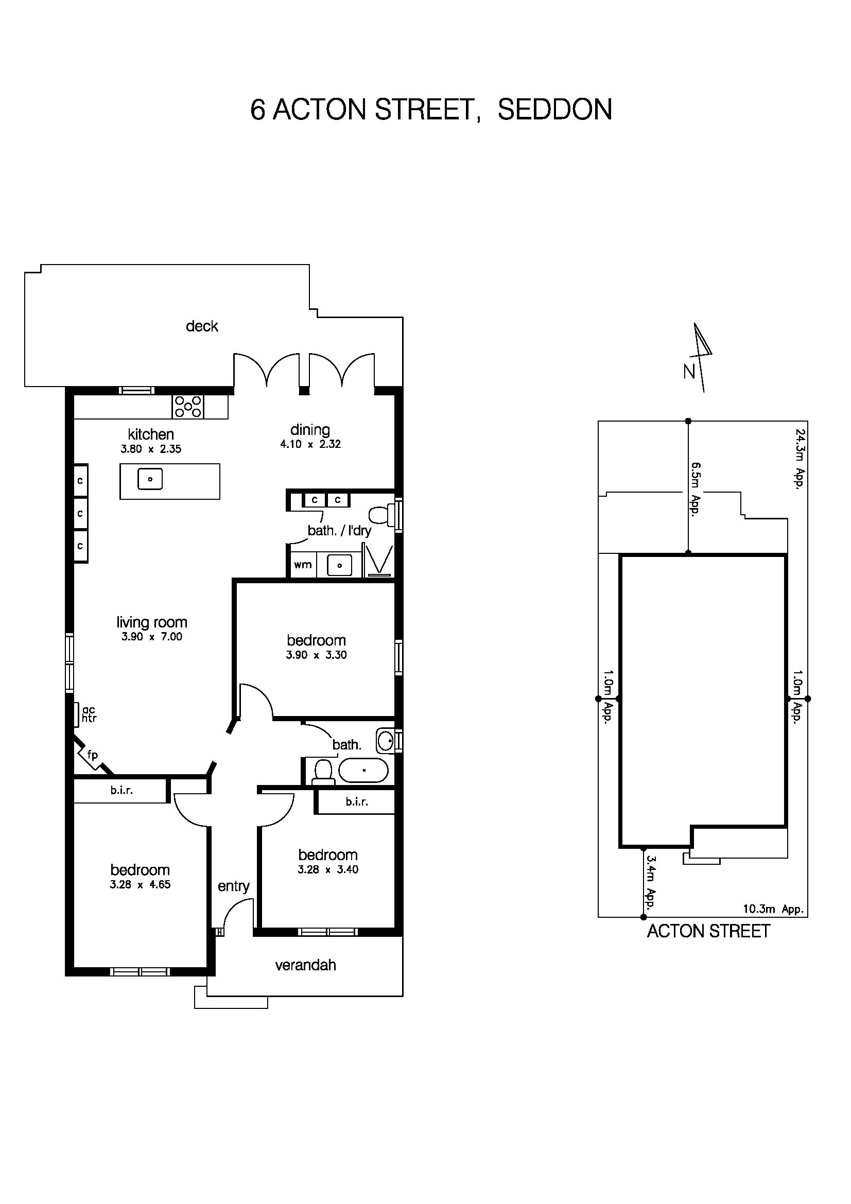 6 Acton Street, SEDDON VIC 3011 - Floorplan