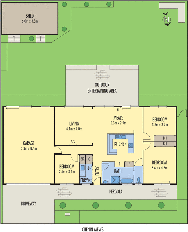 6 Chenin Mews, Waurn Ponds VIC 3216 - Floorplan
