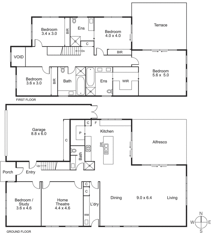 6 Coombe Avenue, Hampton VIC 3188 - Floorplan