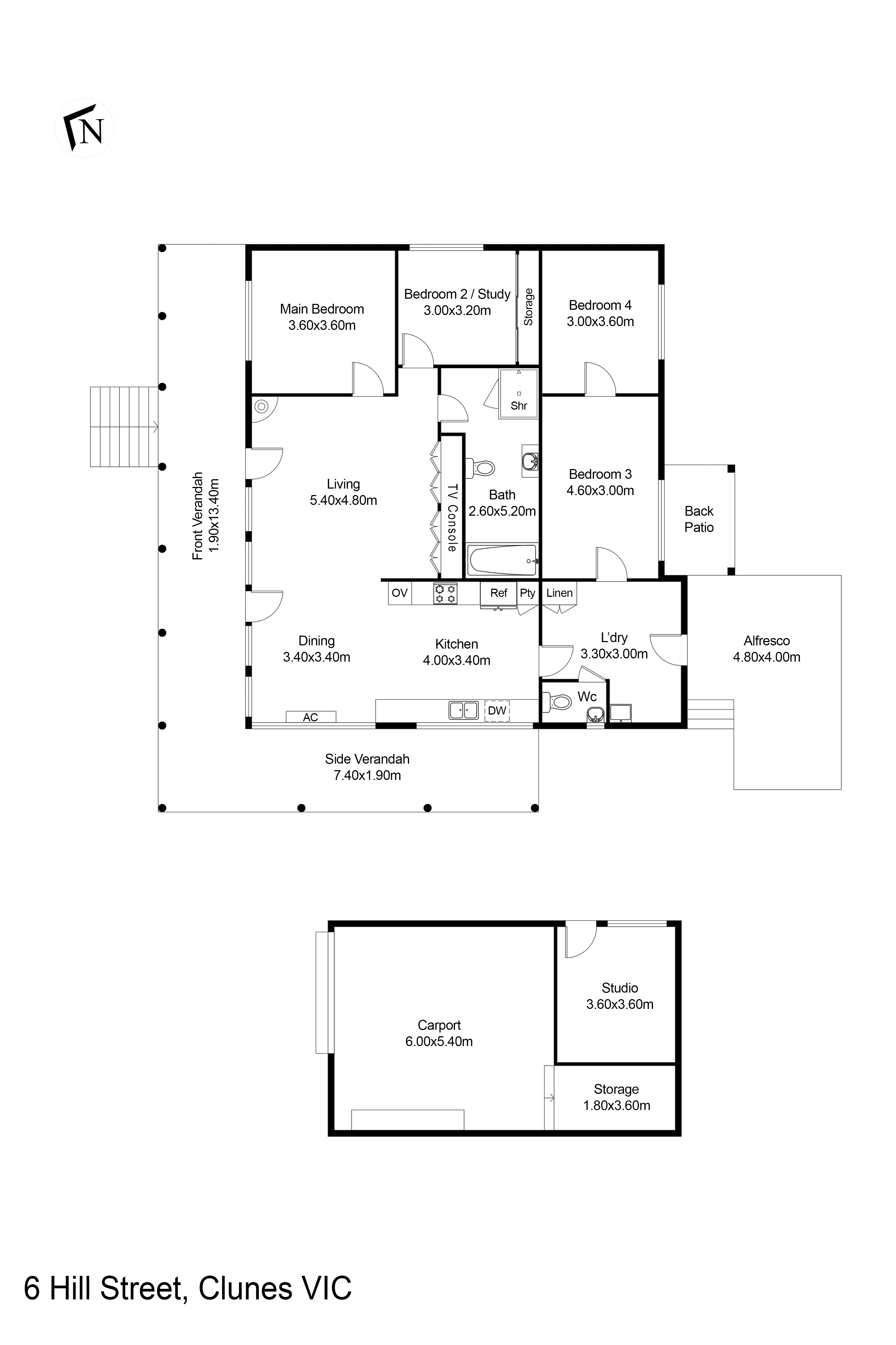 6 Hill Street, Clunes VIC 3370 - Floorplan