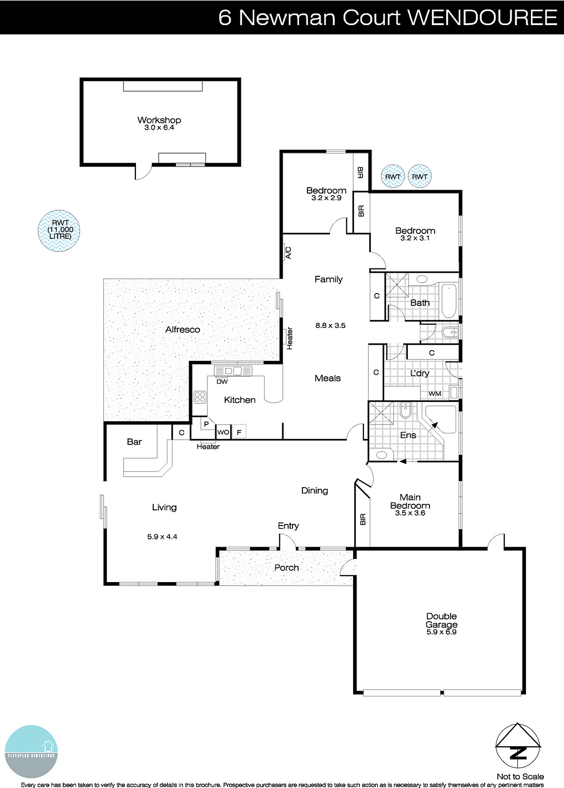 6 Newman Court, Wendouree VIC 3355 - Floorplan