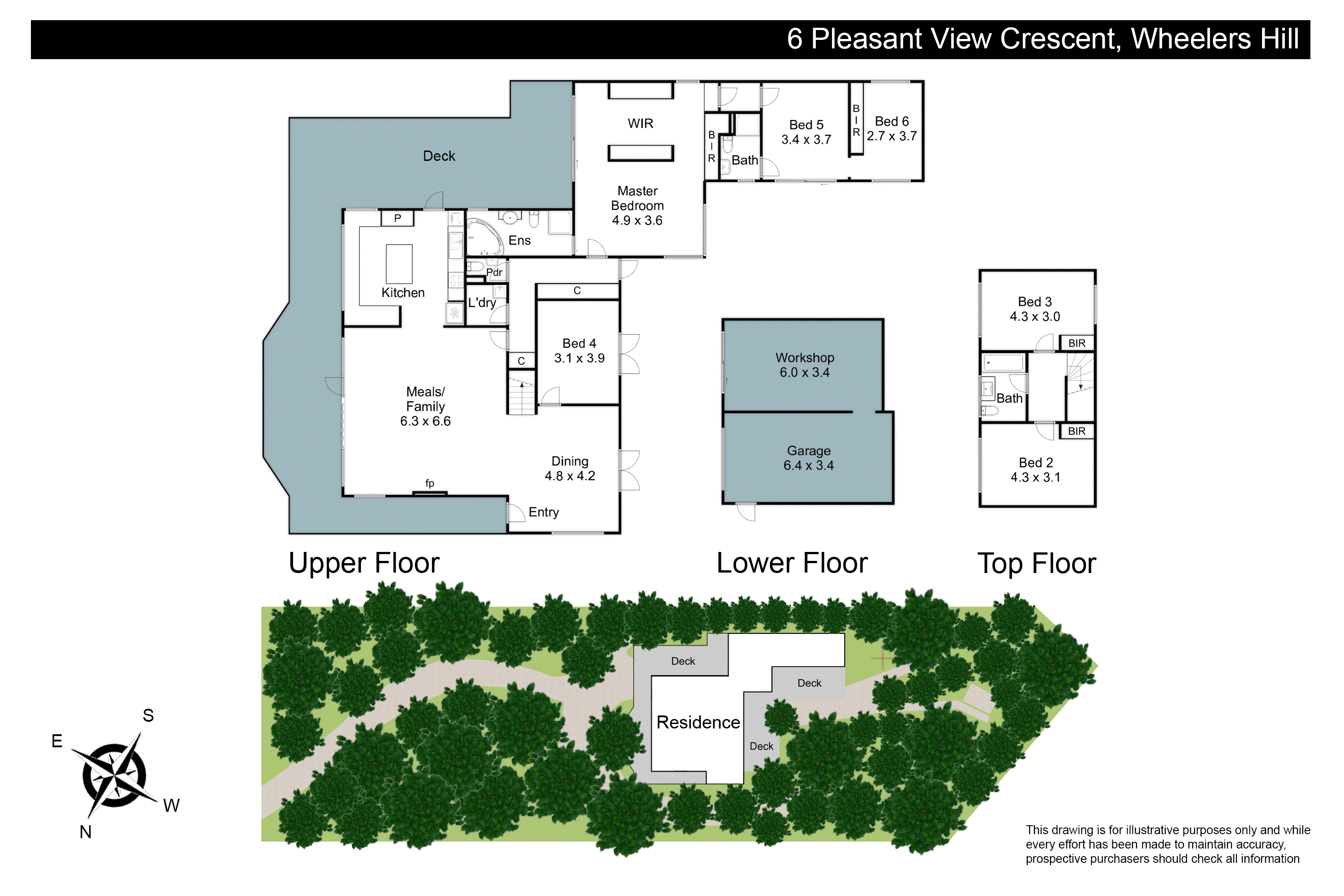 6 Pleasant View Crescent, Wheelers Hill VIC 3150 - Floorplan