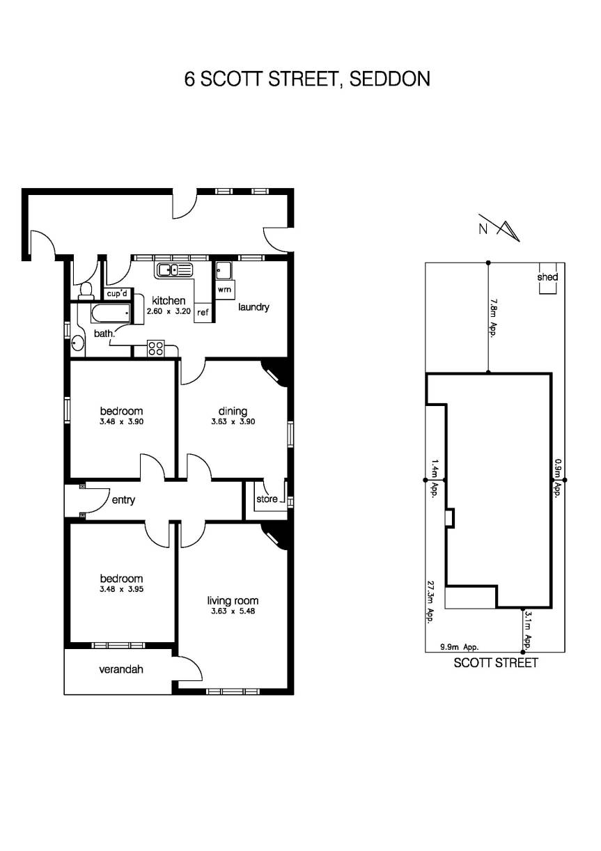 6 Scott Street, SEDDON VIC 3011 - Floorplan