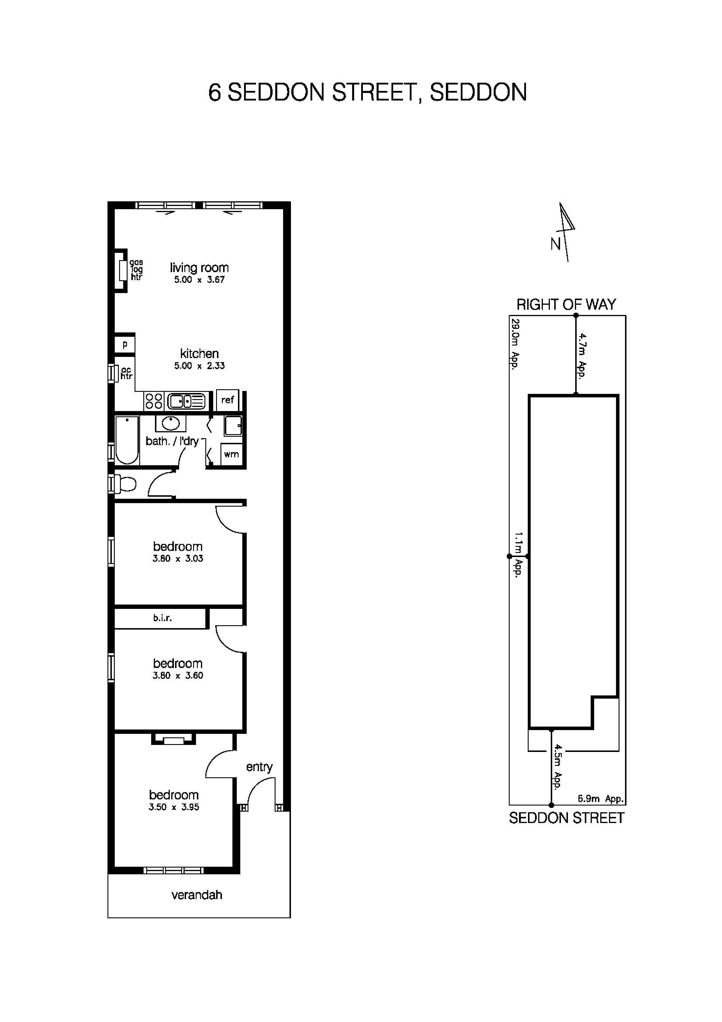 6 Seddon Street, SEDDON VIC 3011 - Floorplan
