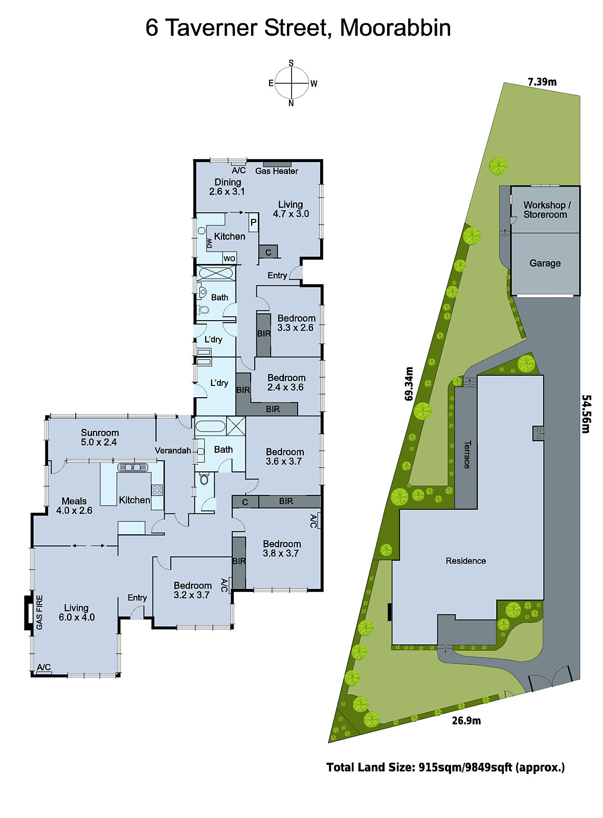 6 Taverner Street, Moorabbin VIC 3189 - Floorplan