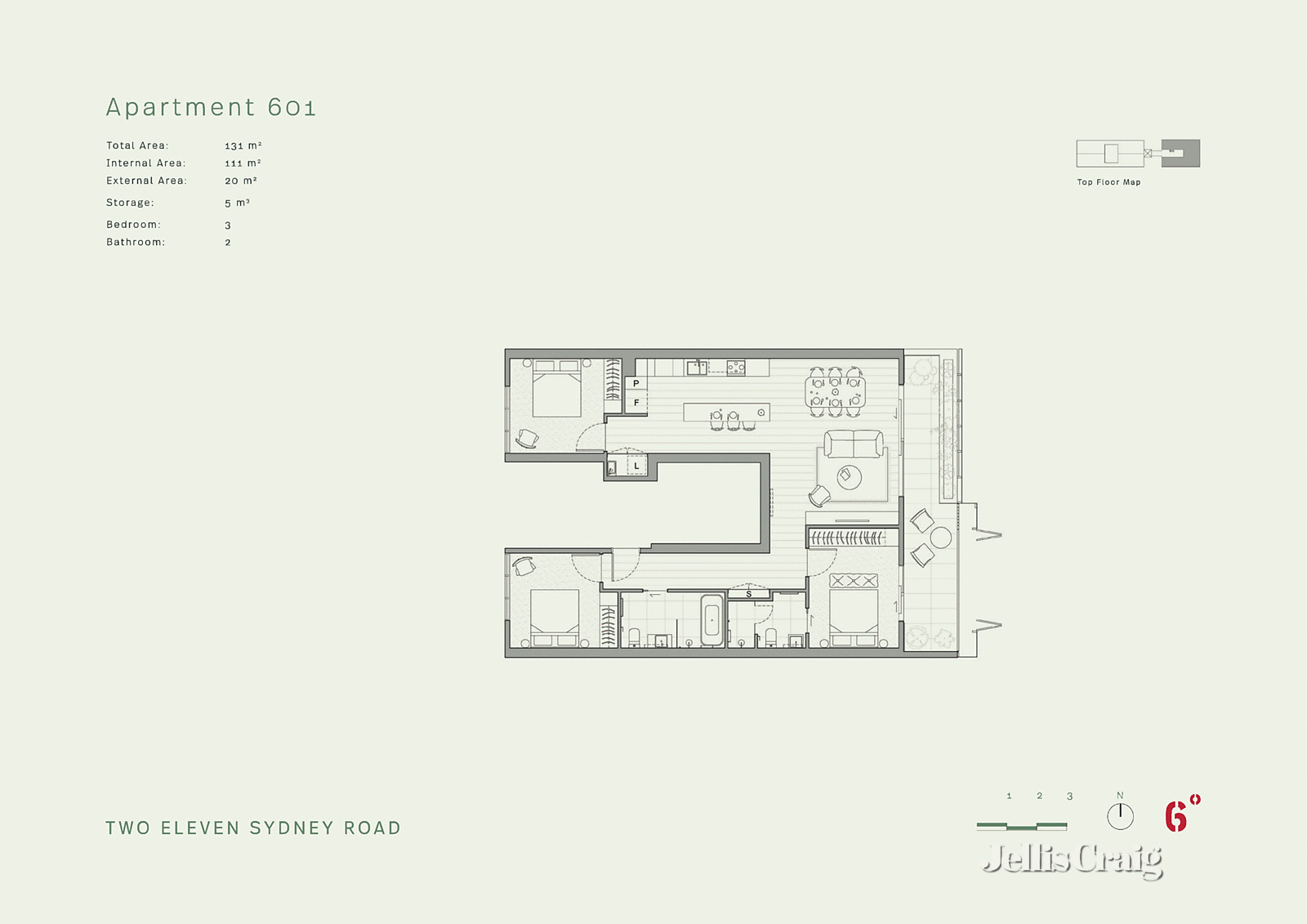 601/211 Sydney Road, Brunswick
- Floorplan 1
