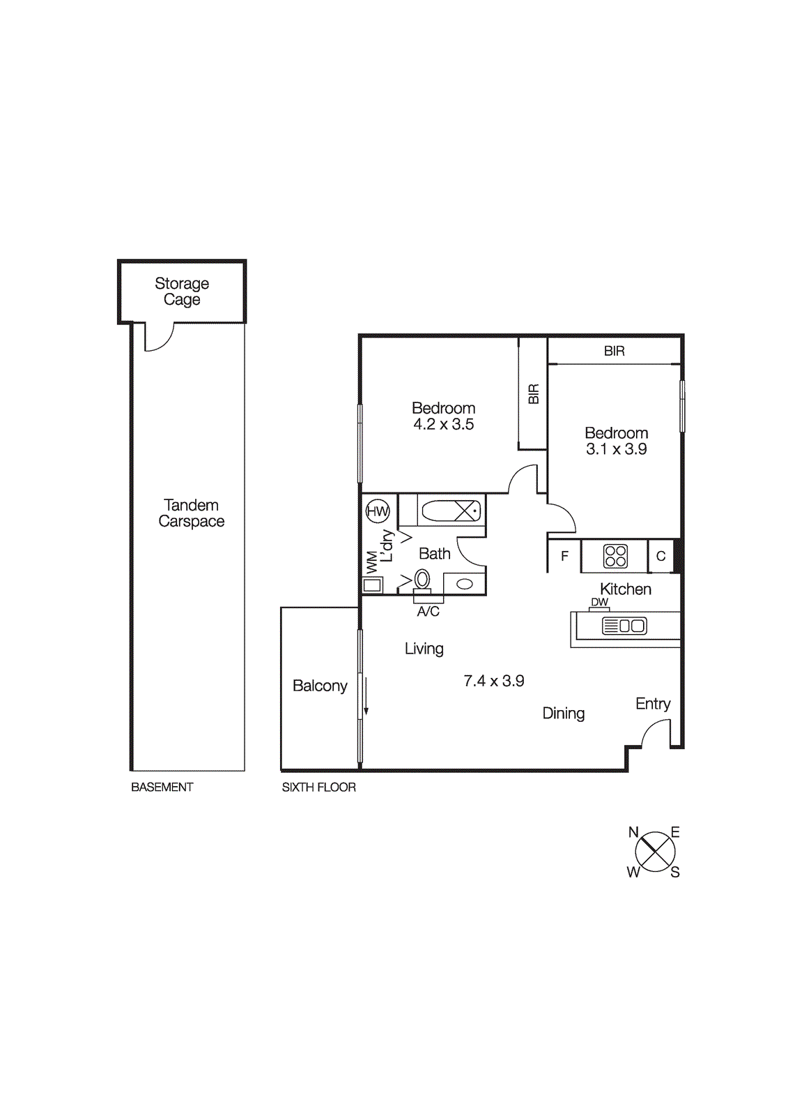 601/52 Nott Street, Port Melbourne VIC 3207 - Floorplan