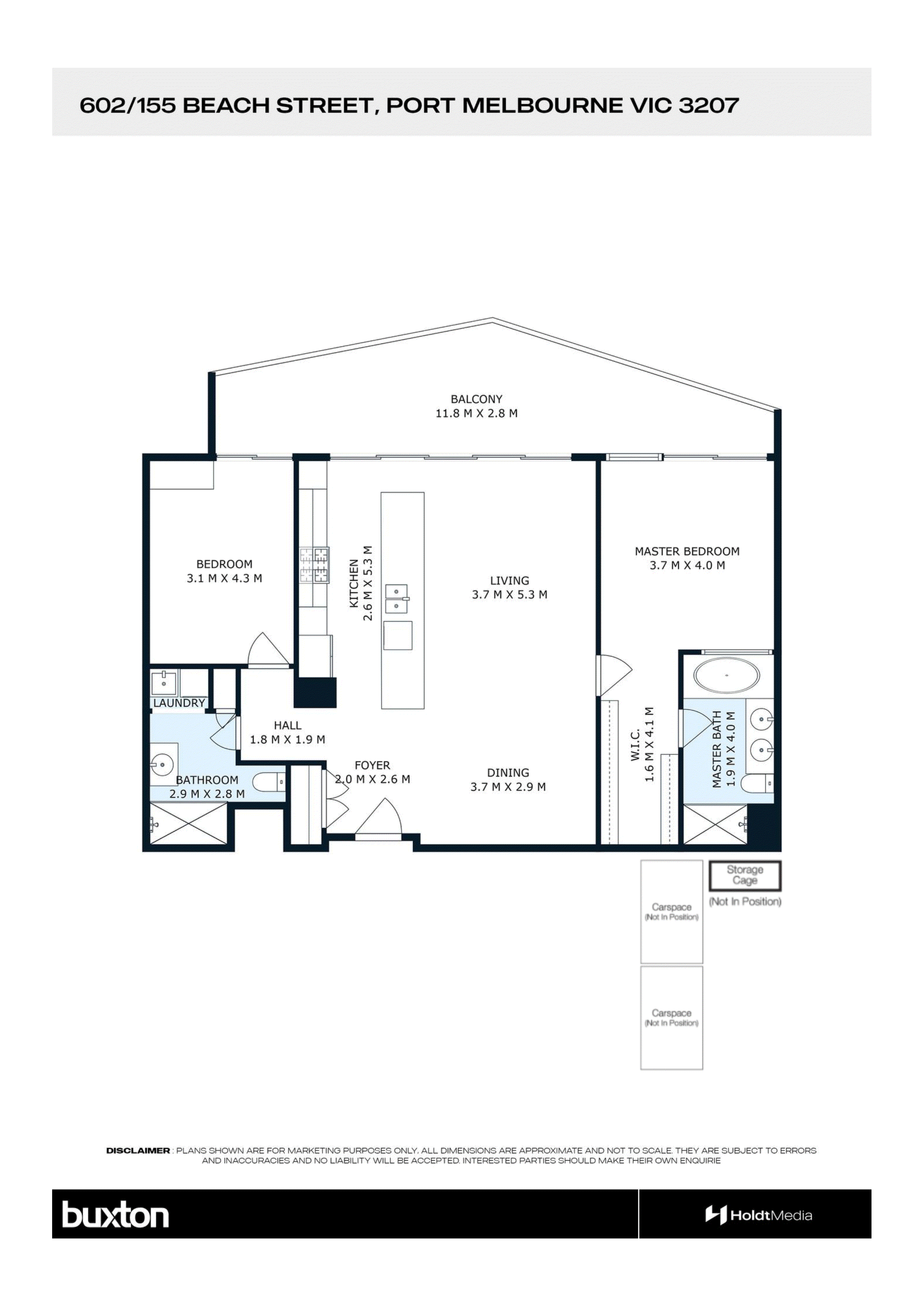 602/155 Beach Street, Port Melbourne VIC 3207 - Floorplan