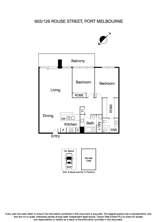 603/126 Rouse Street, PORT MELBOURNE VIC 3207 - Floorplan