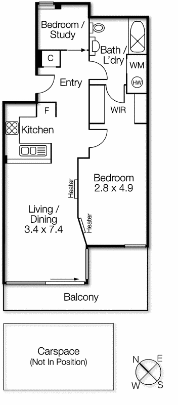 60/352 Canterbury Road, St Kilda VIC 3182 - Floorplan