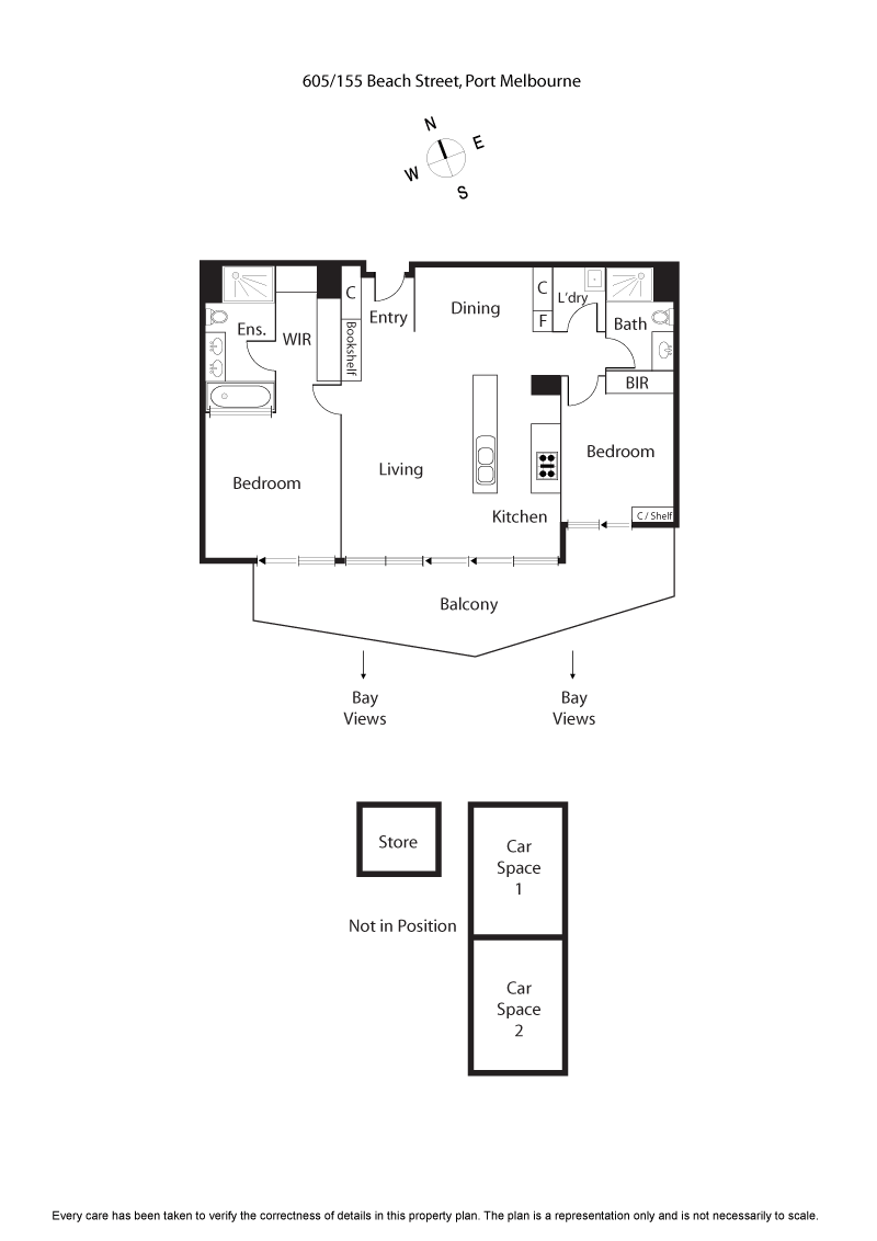 605/155 Beach Street, PORT MELBOURNE VIC 3207 - Floorplan