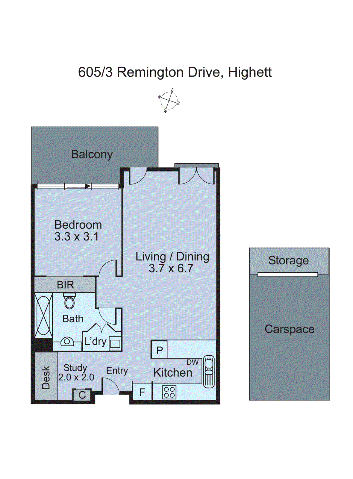 605/3 Remington Drive, Highett VIC 3190 - Floorplan
