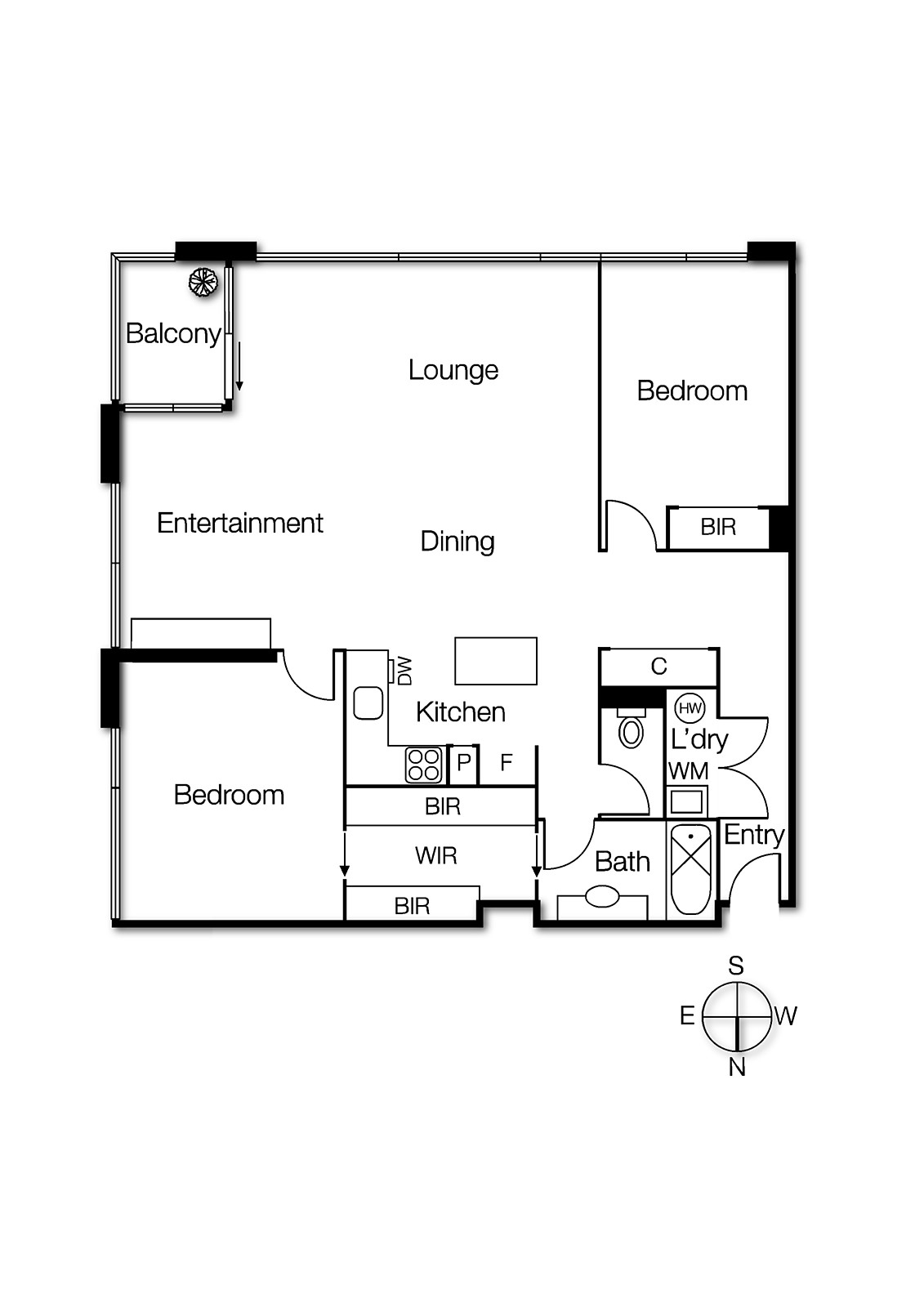 606/82 Queens Road, Melbourne VIC 3004 - Floorplan