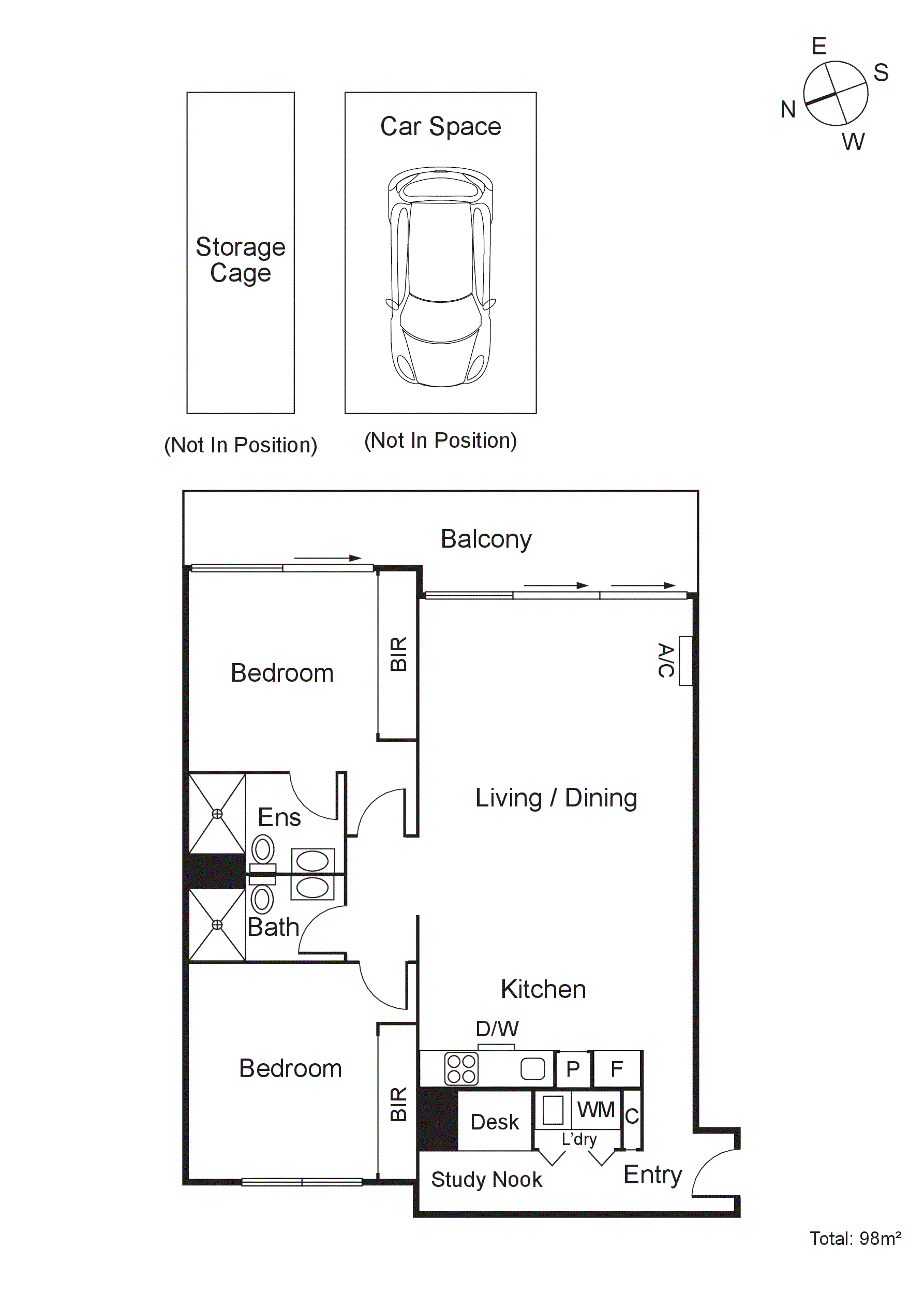 607/28 Riddell Parade, Elsternwick VIC 3185 - Floorplan