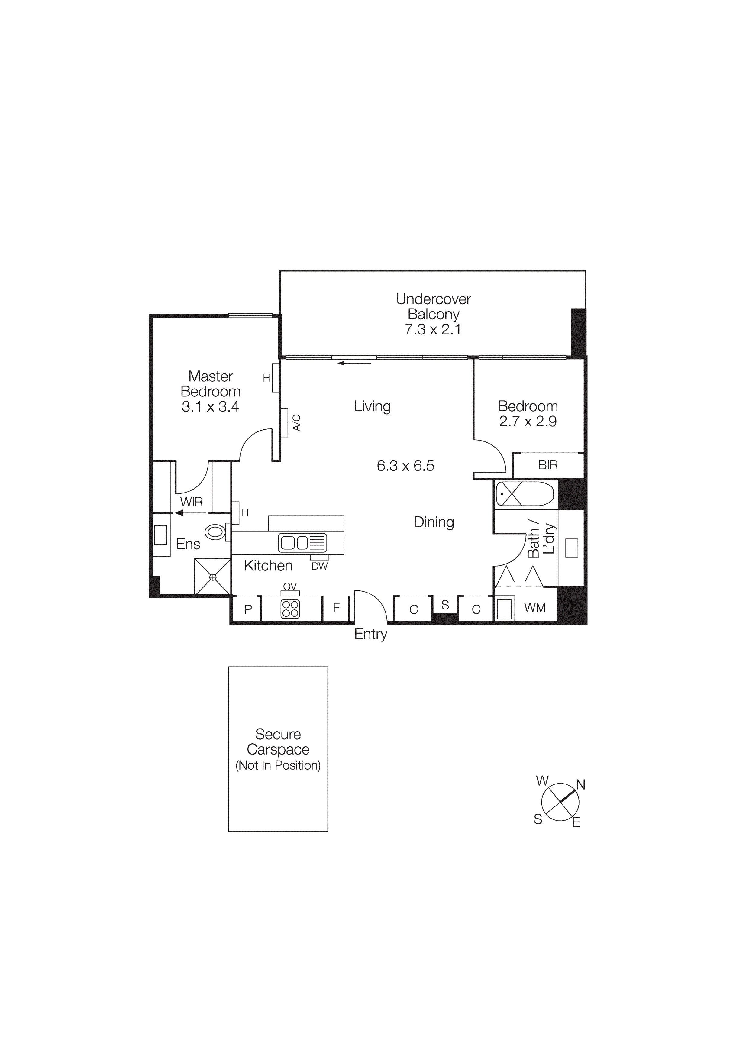 607E/126 Rouse Street, Port Melbourne VIC 3207 - Floorplan