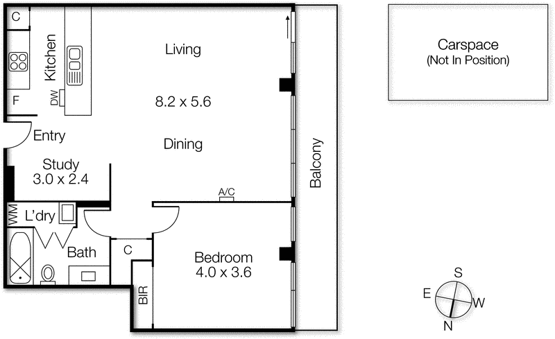 609G/93 Dow Street, Port Melbourne VIC 3207 - Floorplan