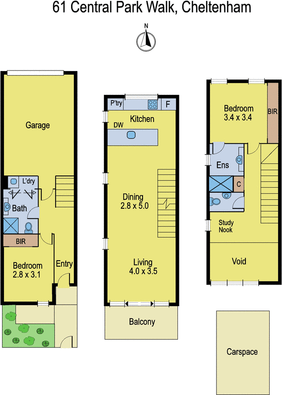61 Central Park Walk, Cheltenham VIC 3192 - Floorplan