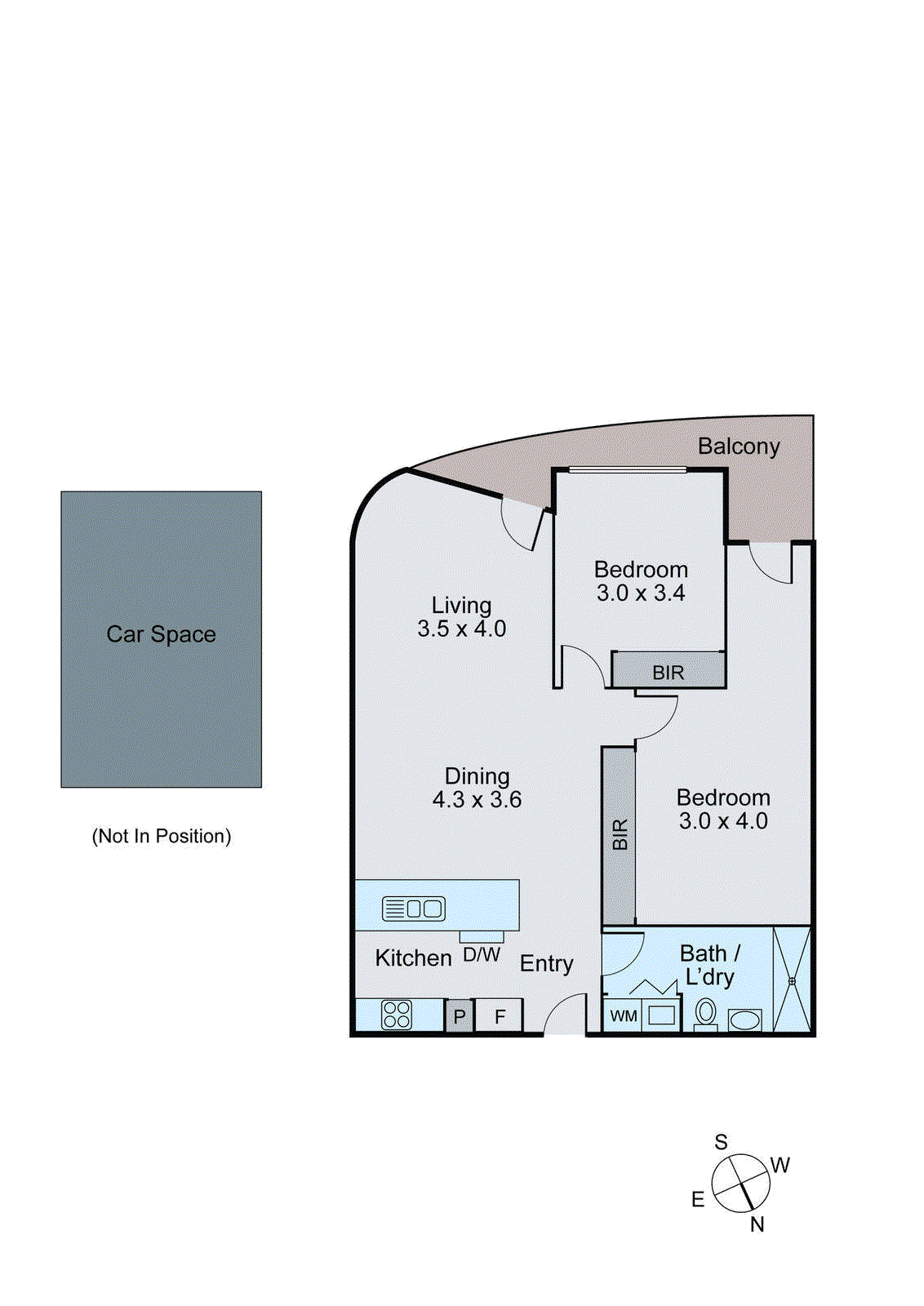610/55 Queens Road, Melbourne VIC 3004 - Floorplan