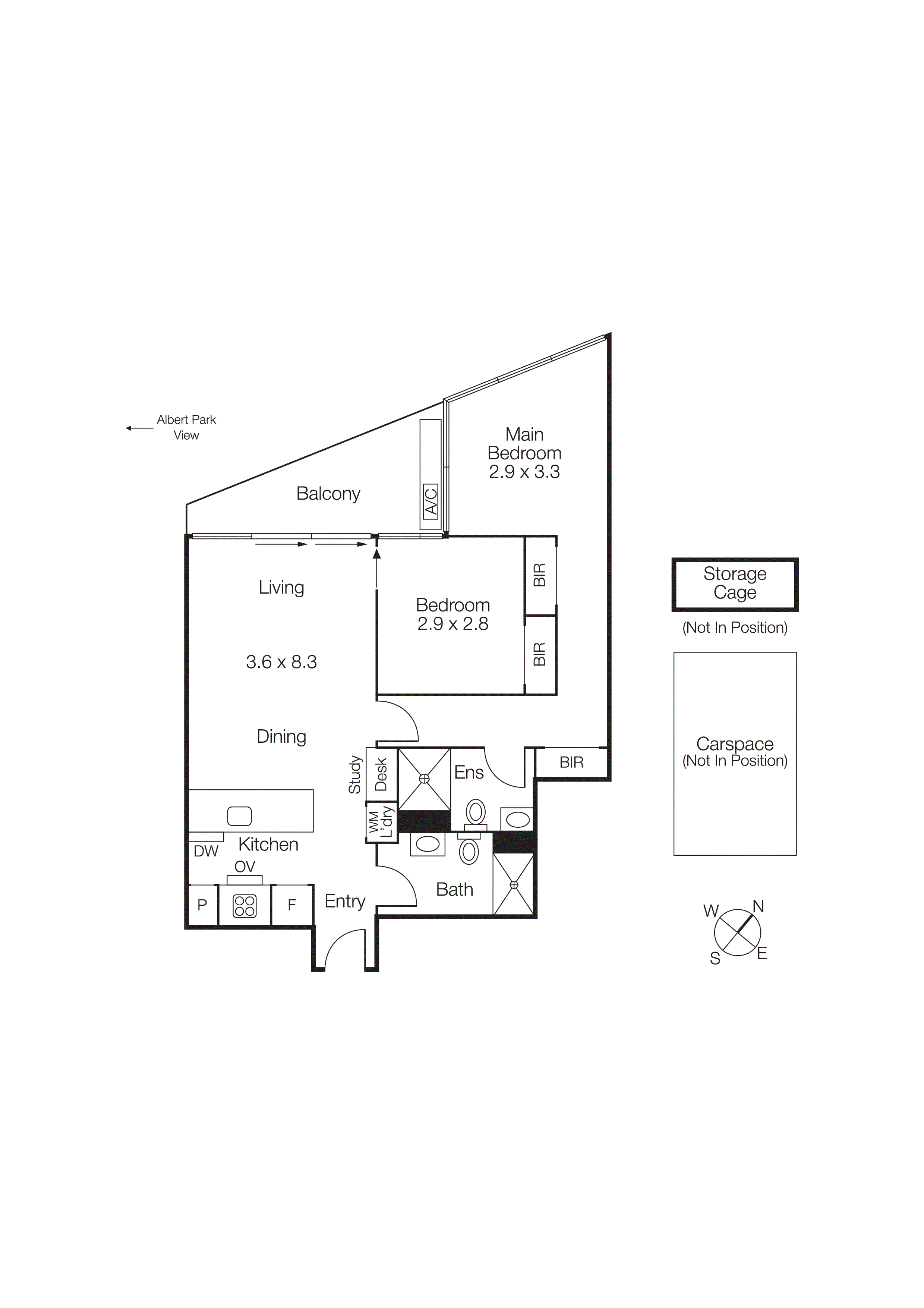 611/8 Bowen Crescent, Melbourne VIC 3004 - Floorplan